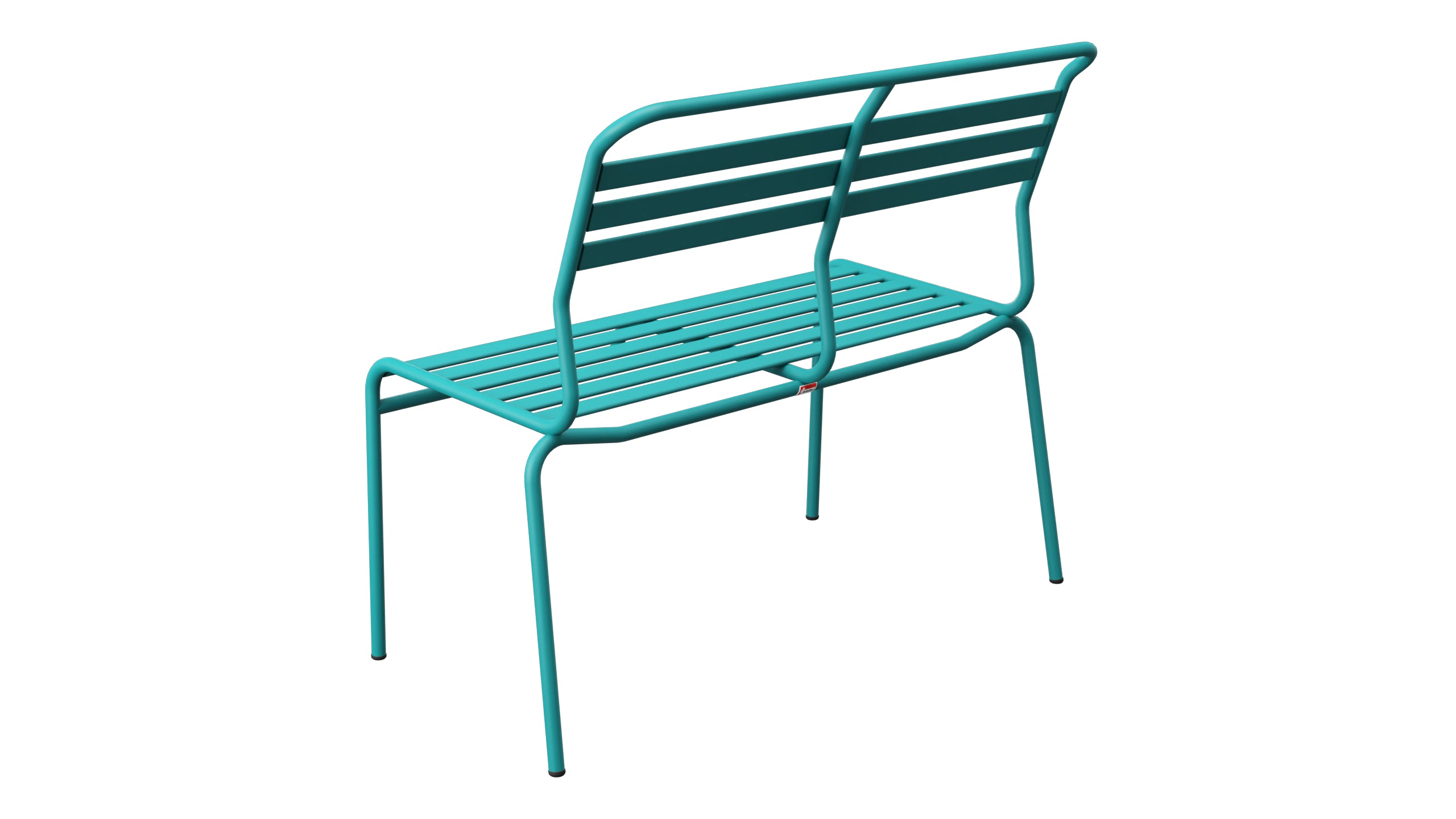 Säntis Lättli-2er Gartenbank ohne Armlehne in Kaliblau präsentiert im Onlineshop von KAQTU Design AG. Gartenbank ist von Schaffner