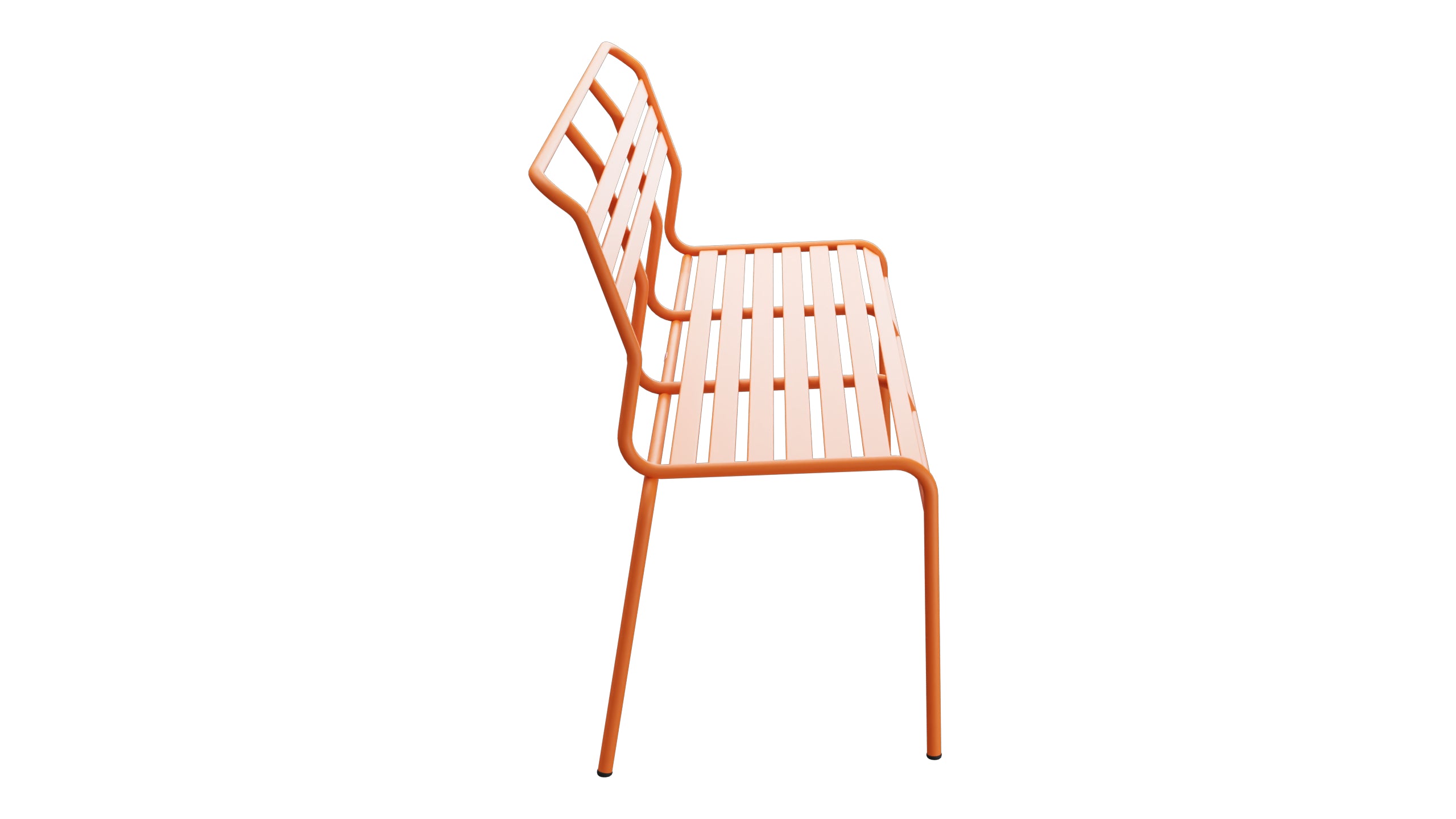 Säntis Lättli-3er Gartenbank ohne Armlehne in Orange präsentiert im Onlineshop von KAQTU Design AG. Gartenbank ist von Schaffner
