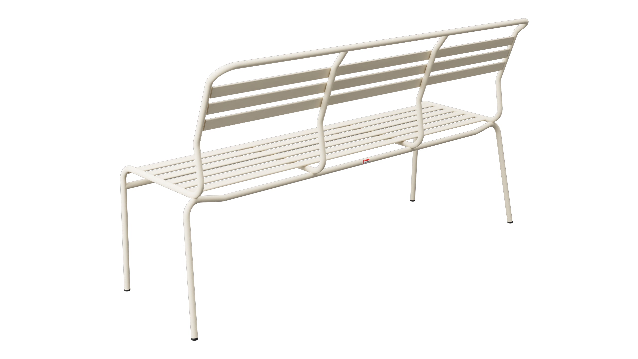 Säntis Lättli-3er Gartenbank ohne Armlehne in Pastellsand präsentiert im Onlineshop von KAQTU Design AG. Gartenbank ist von Schaffner