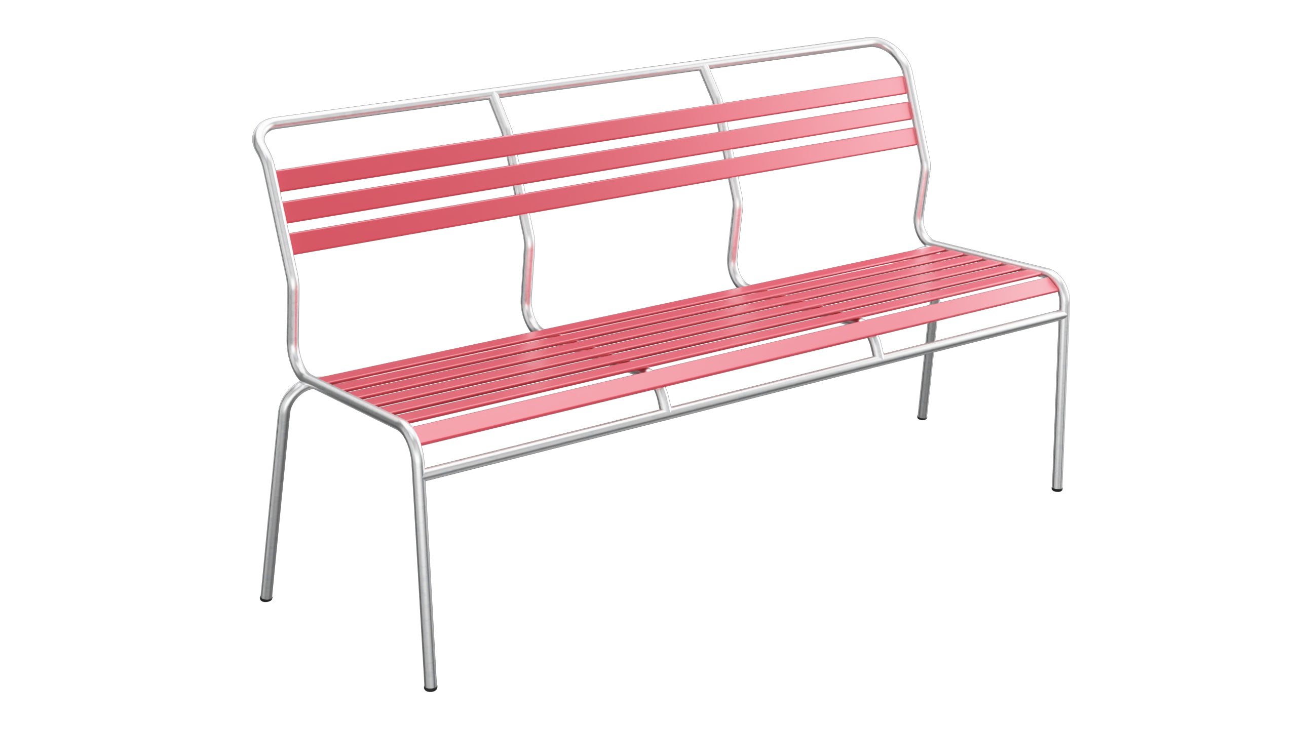 Säntis Lättli-3er Gartenbank ohne Armlehne in Ahornrot präsentiert im Onlineshop von KAQTU Design AG. Gartenbank ist von Schaffner