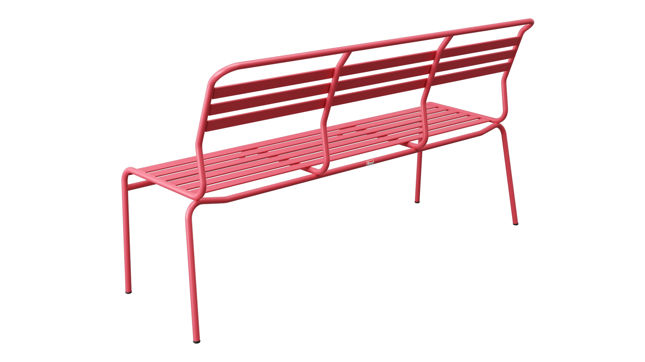 Säntis Lättli-3er Gartenbank ohne Armlehne in Ahornrot präsentiert im Onlineshop von KAQTU Design AG. Gartenbank ist von Schaffner