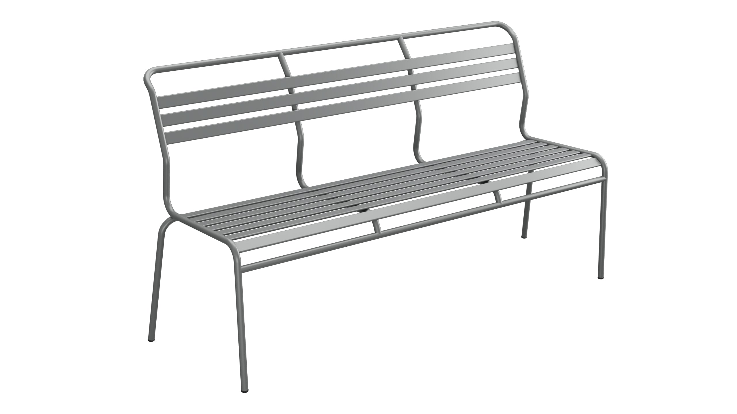 Säntis Lättli-3er Gartenbank ohne Armlehne in Graphit präsentiert im Onlineshop von KAQTU Design AG. Gartenbank ist von Schaffner