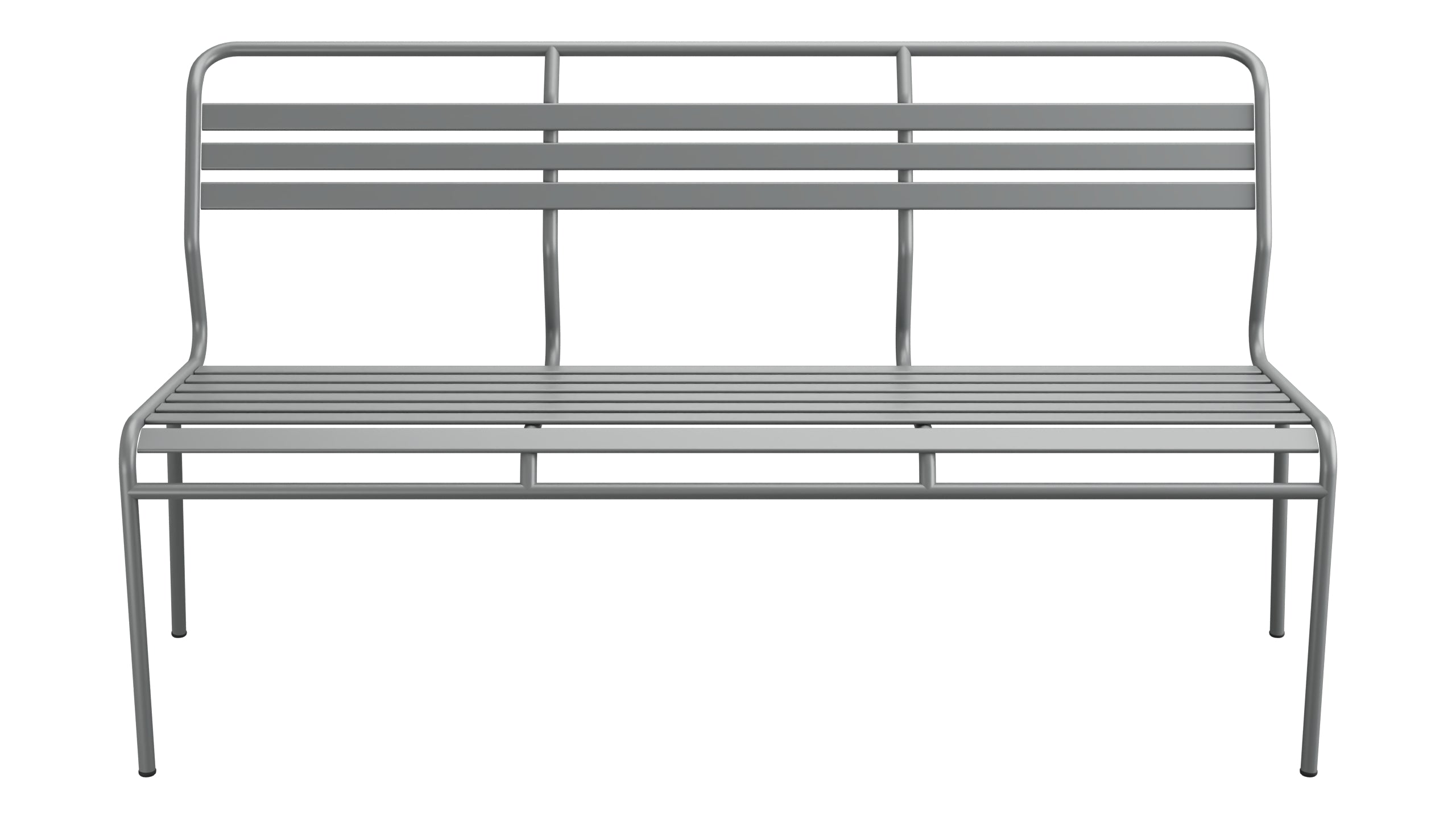 Säntis Lättli-3er Gartenbank ohne Armlehne in Graphit präsentiert im Onlineshop von KAQTU Design AG. Gartenbank ist von Schaffner