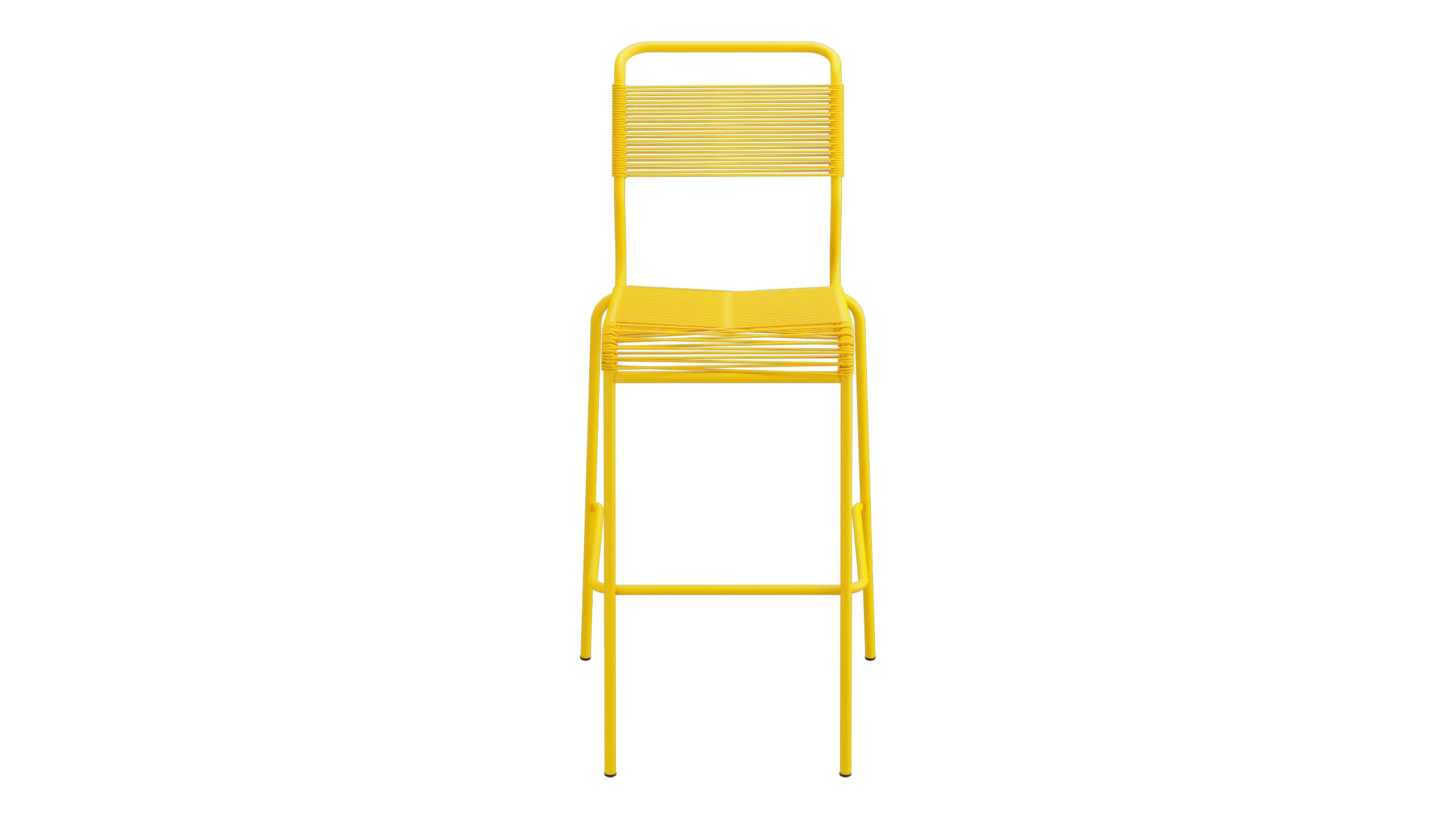 Säntis Spaghetti-Barstuhl Outdoor ohne Armlehne in Gelb präsentiert im Onlineshop von KAQTU Design AG. Outdoor-Barstuhl ist von Schaffner