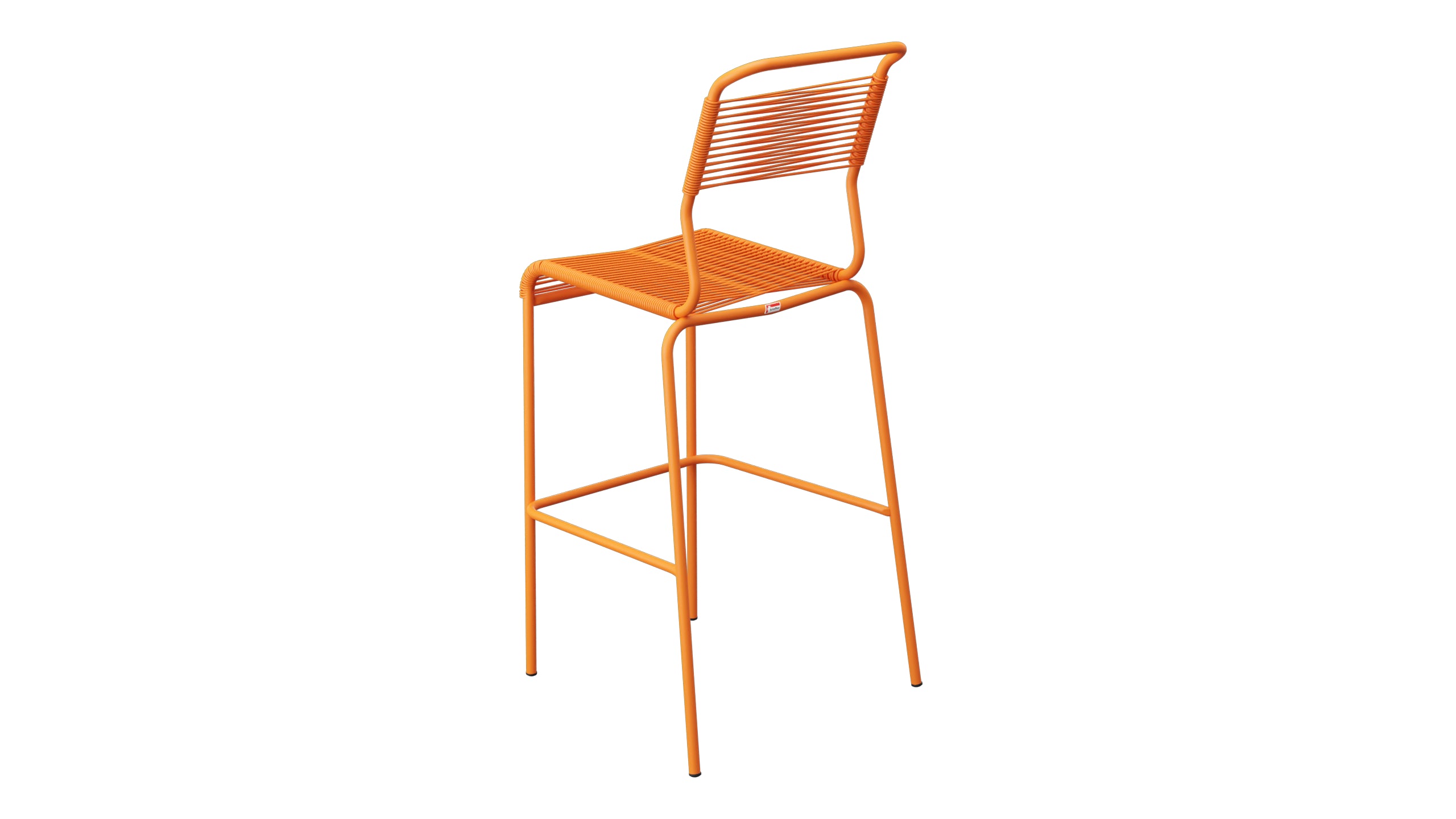 Säntis Spaghetti-Barstuhl Outdoor ohne Armlehne in Orange präsentiert im Onlineshop von KAQTU Design AG. Outdoor-Barstuhl ist von Schaffner