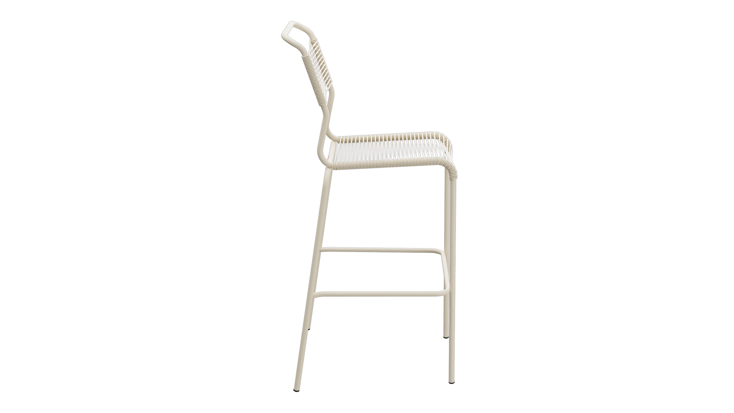 Säntis Spaghetti-Barstuhl Outdoor ohne Armlehne in Pastellsand präsentiert im Onlineshop von KAQTU Design AG. Outdoor-Barstuhl ist von Schaffner