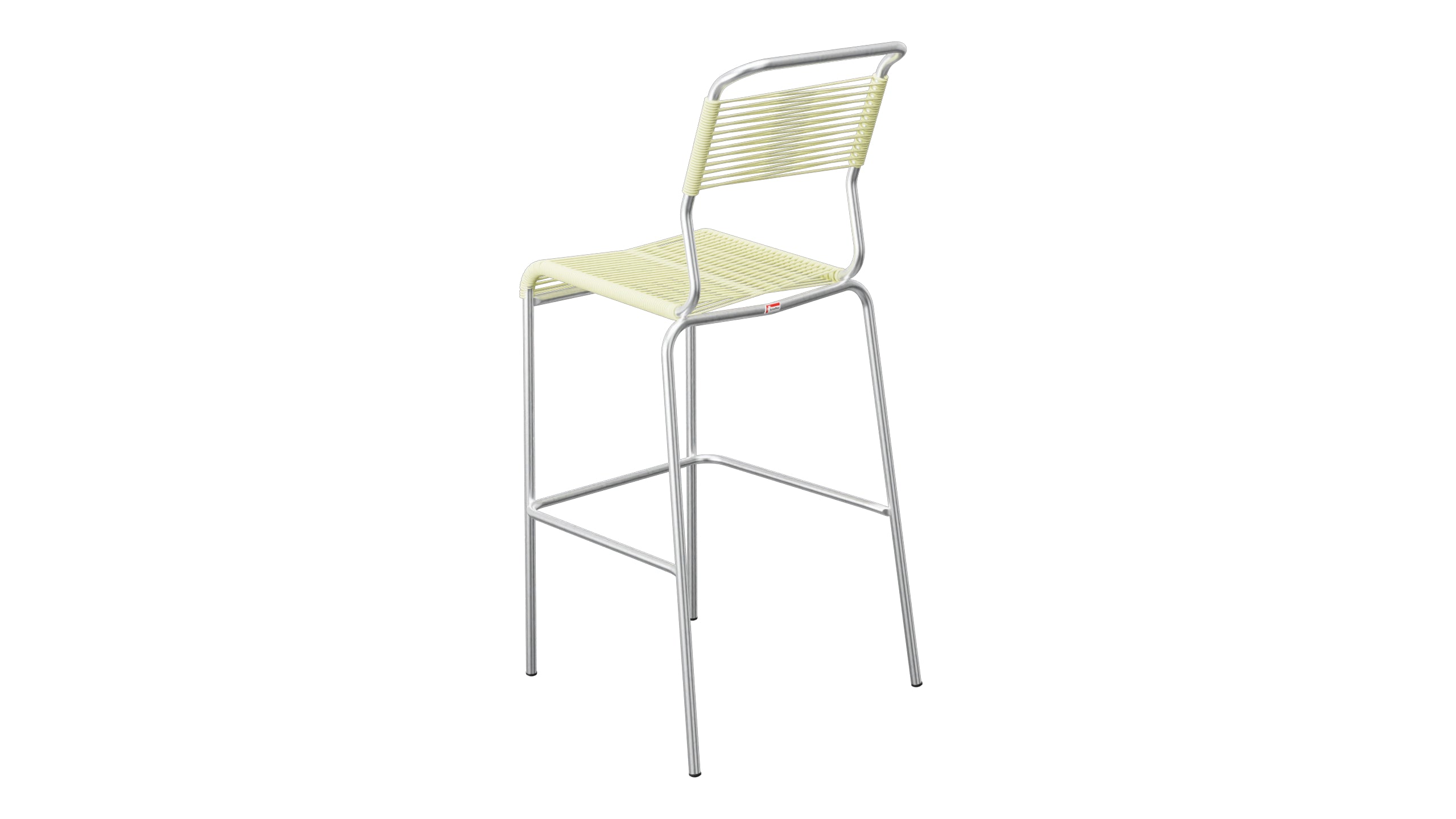 Säntis Spaghetti-Barstuhl Outdoor ohne Armlehne in Buchsbaumgelb präsentiert im Onlineshop von KAQTU Design AG. Outdoor-Barstuhl ist von Schaffner