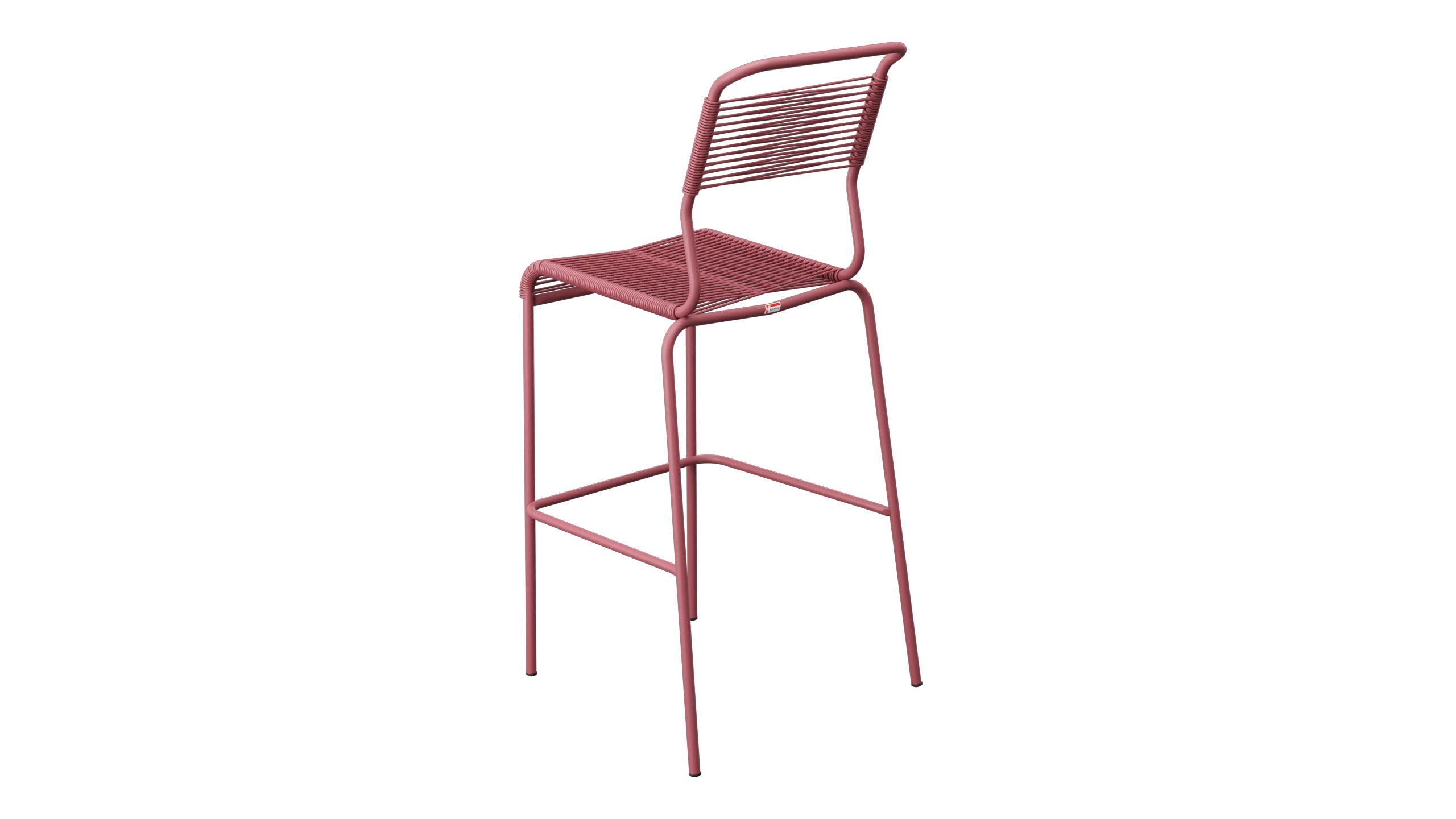Säntis Spaghetti-Barstuhl Outdoor ohne Armlehne in Bordeaux präsentiert im Onlineshop von KAQTU Design AG. Outdoor-Barstuhl ist von Schaffner