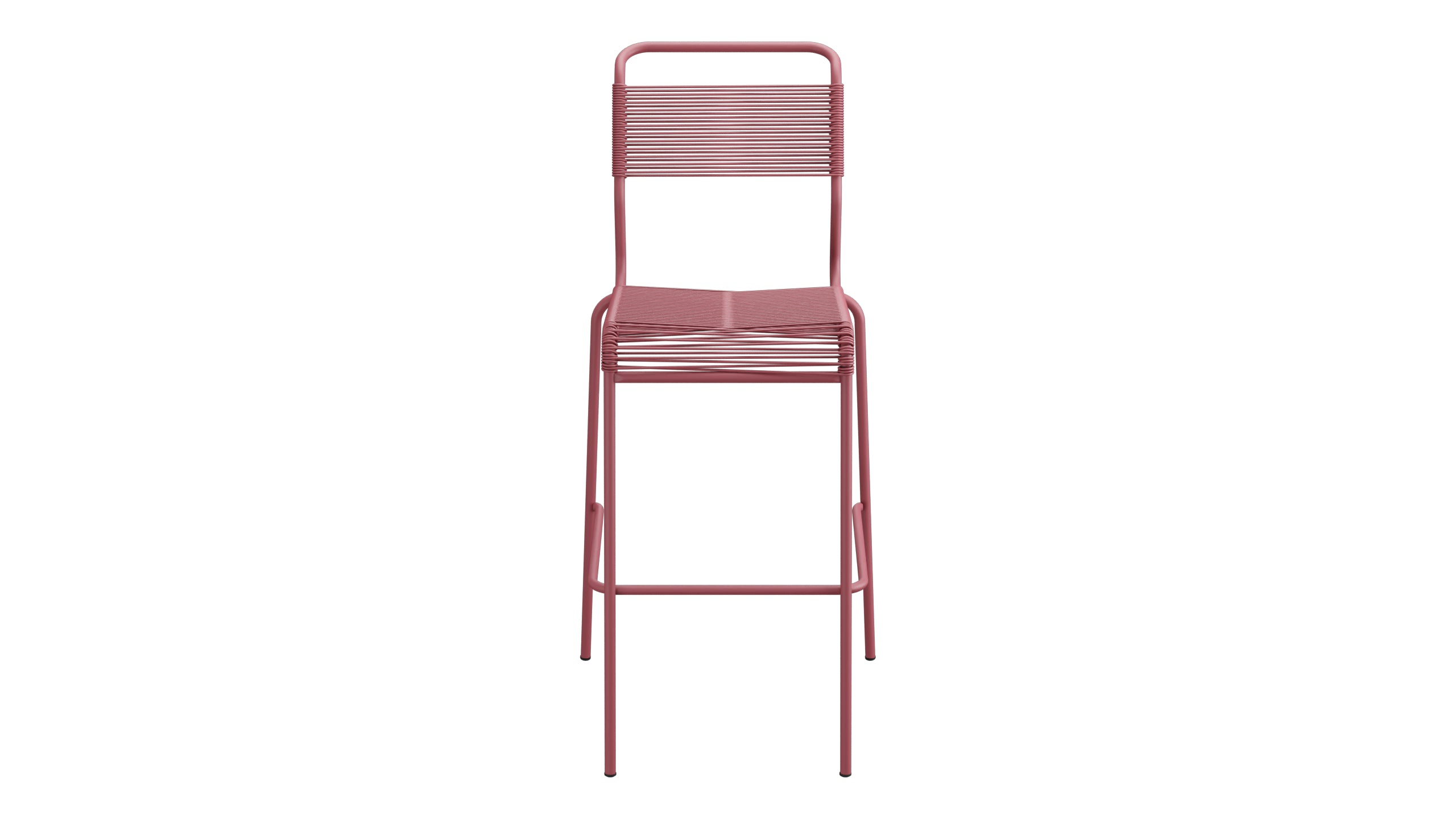 Säntis Spaghetti-Barstuhl Outdoor ohne Armlehne in Bordeaux präsentiert im Onlineshop von KAQTU Design AG. Outdoor-Barstuhl ist von Schaffner