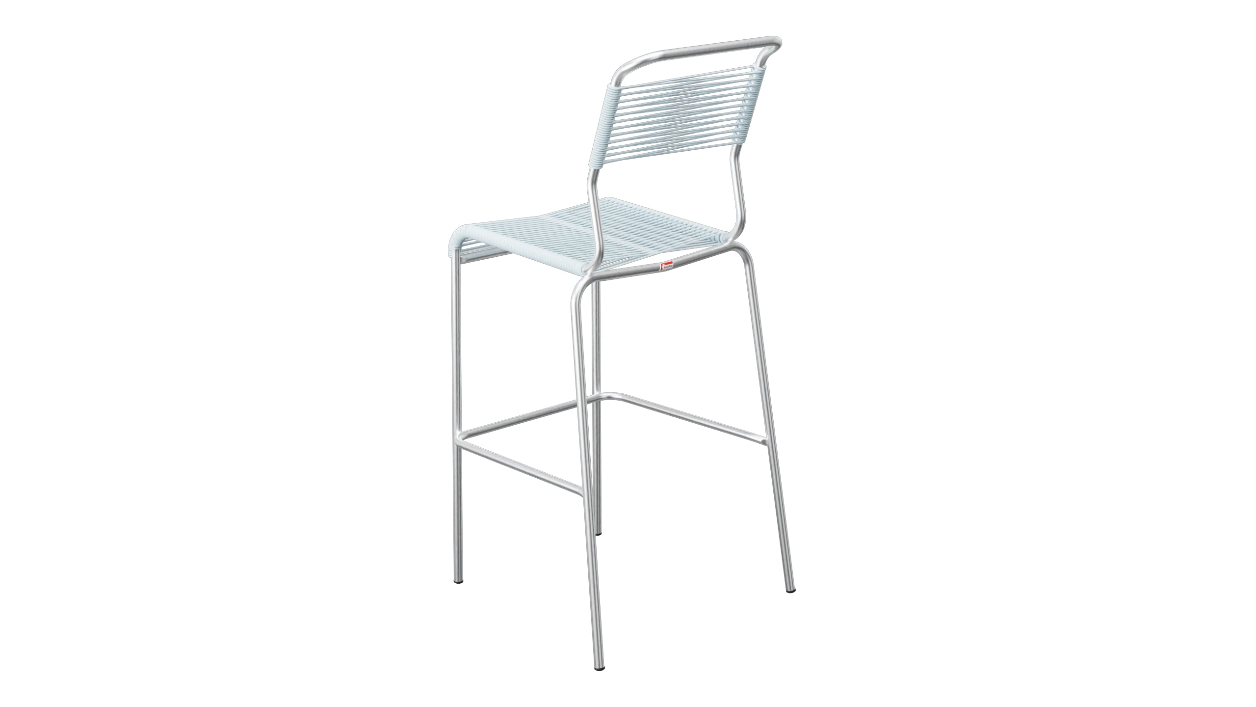 Säntis Spaghetti-Barstuhl Outdoor ohne Armlehne in Pastellblau präsentiert im Onlineshop von KAQTU Design AG. Outdoor-Barstuhl ist von Schaffner