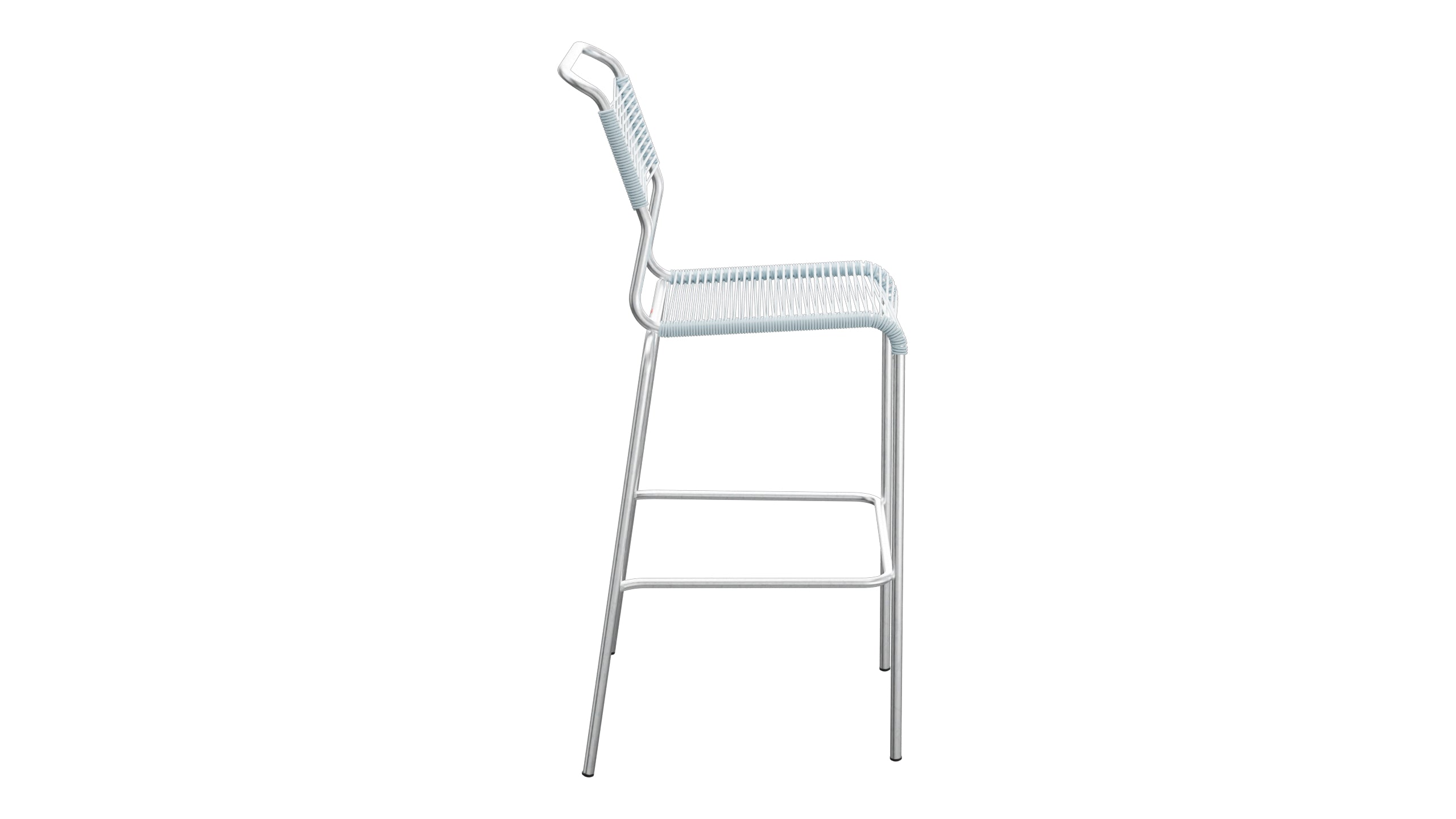 Säntis Spaghetti-Barstuhl Outdoor ohne Armlehne in Pastellblau präsentiert im Onlineshop von KAQTU Design AG. Outdoor-Barstuhl ist von Schaffner