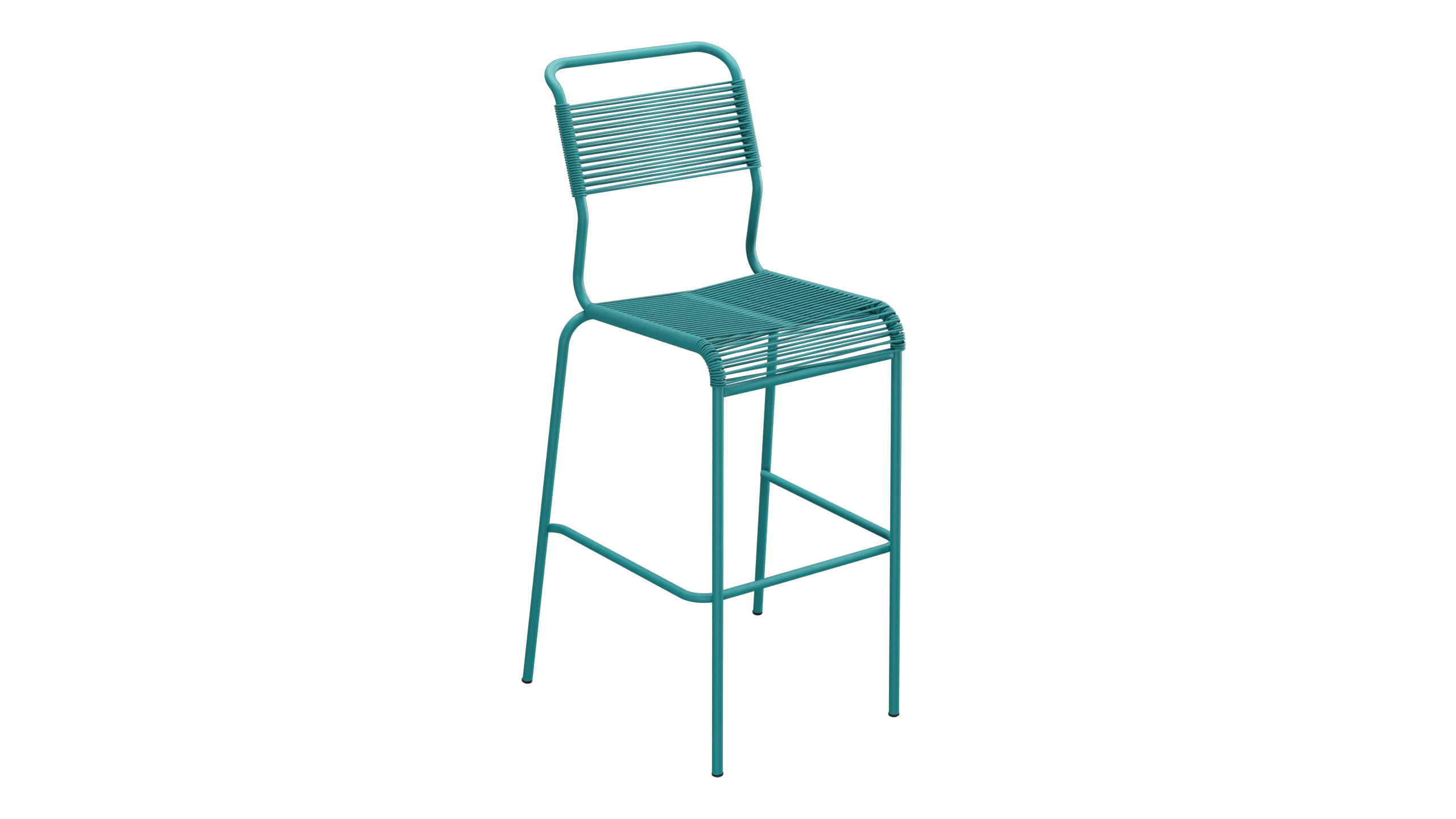 Säntis Spaghetti-Barstuhl Outdoor ohne Armlehne in Kaliblau präsentiert im Onlineshop von KAQTU Design AG. Outdoor-Barstuhl ist von Schaffner
