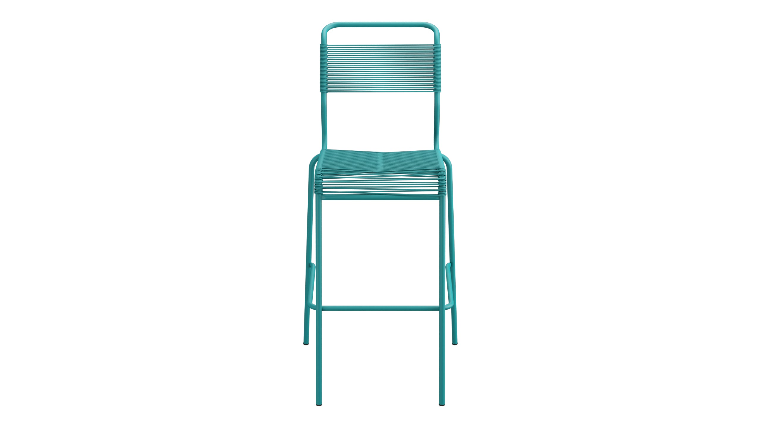 Säntis Spaghetti-Barstuhl Outdoor ohne Armlehne in Kaliblau präsentiert im Onlineshop von KAQTU Design AG. Outdoor-Barstuhl ist von Schaffner