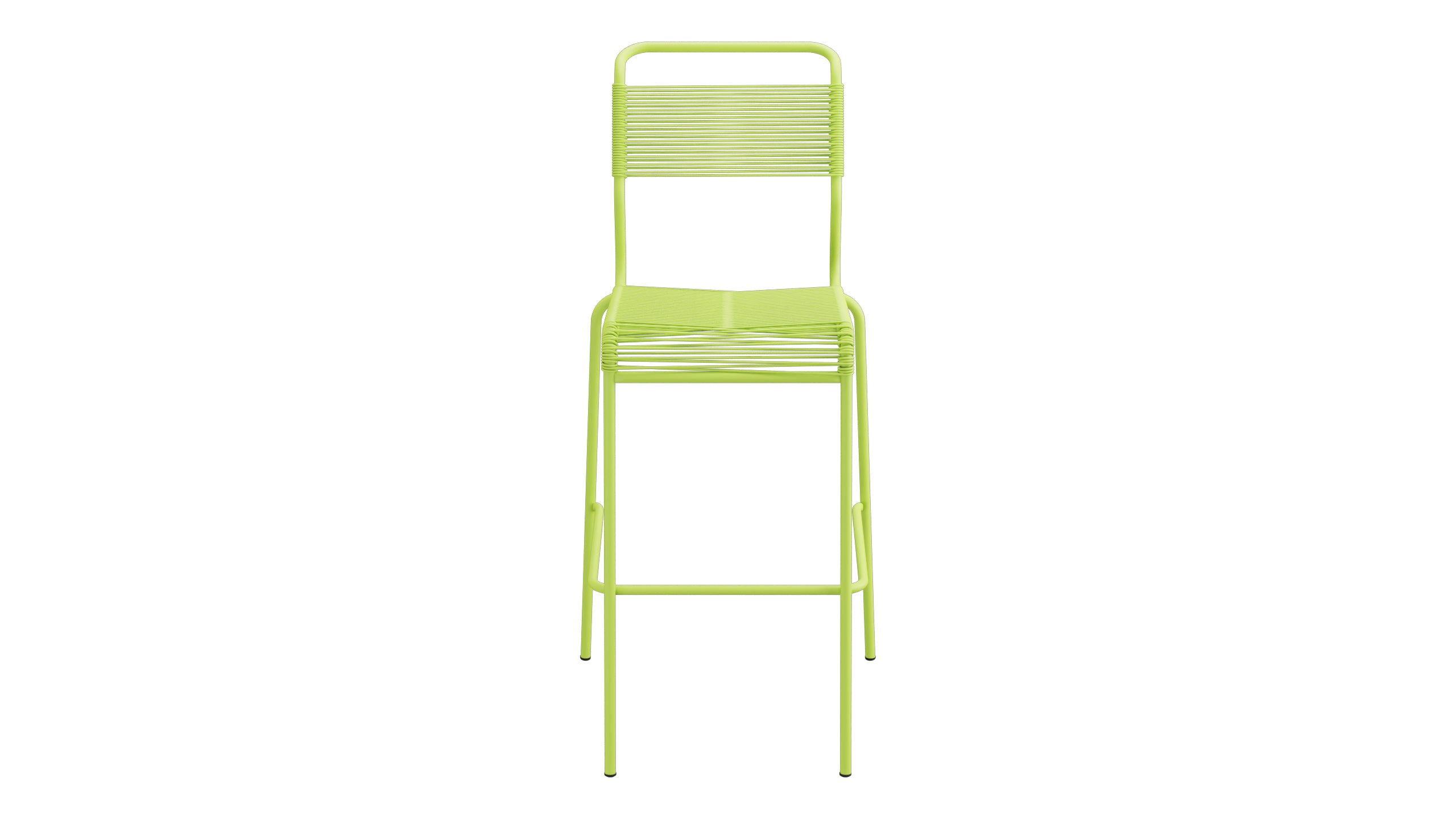 Säntis Spaghetti-Barstuhl Outdoor ohne Armlehne in Hellgrün präsentiert im Onlineshop von KAQTU Design AG. Outdoor-Barstuhl ist von Schaffner
