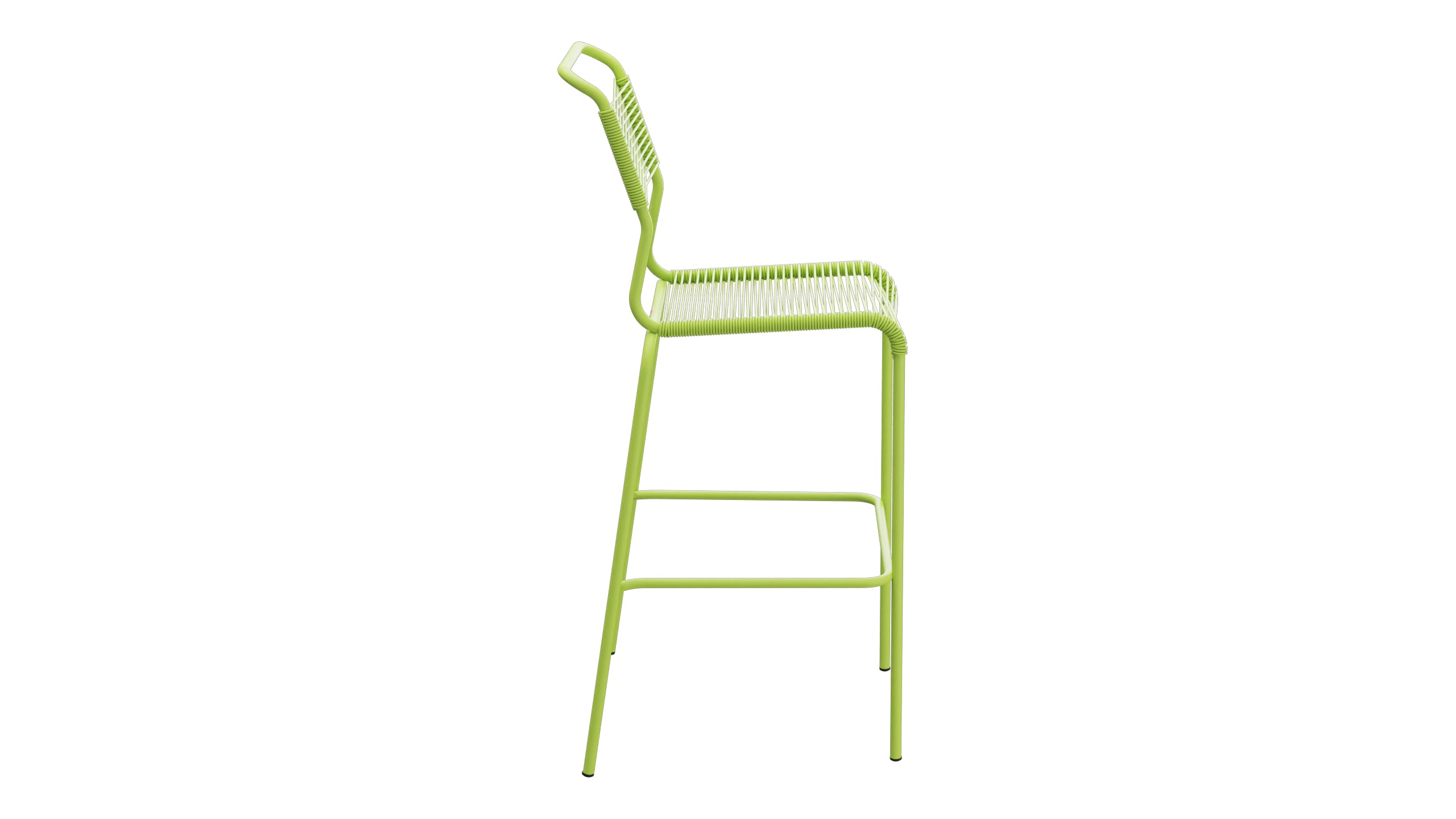 Säntis Spaghetti-Barstuhl Outdoor ohne Armlehne in Hellgrün präsentiert im Onlineshop von KAQTU Design AG. Outdoor-Barstuhl ist von Schaffner