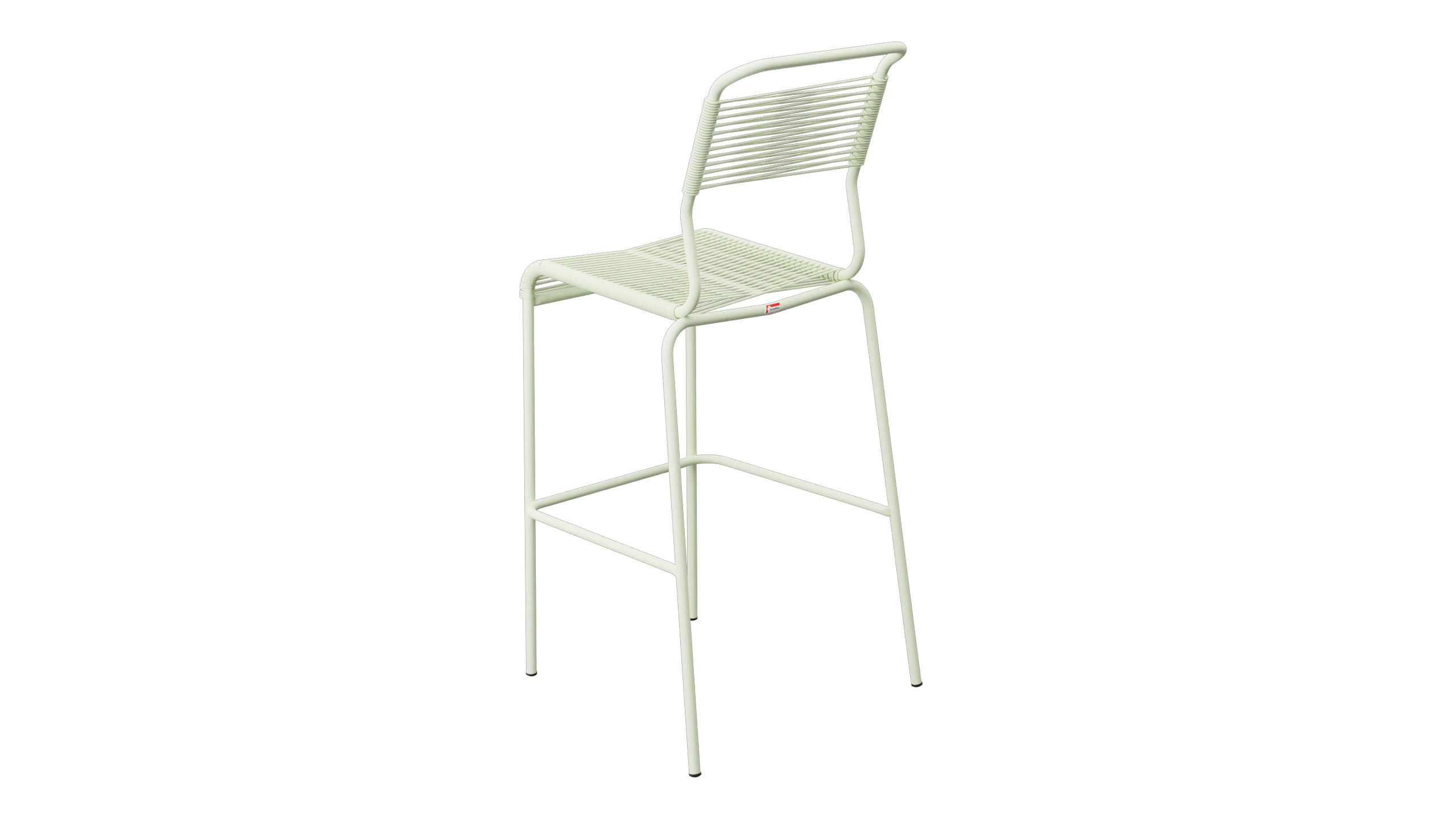 Säntis Spaghetti-Barstuhl Outdoor ohne Armlehne in Pastellgrün präsentiert im Onlineshop von KAQTU Design AG. Outdoor-Barstuhl ist von Schaffner