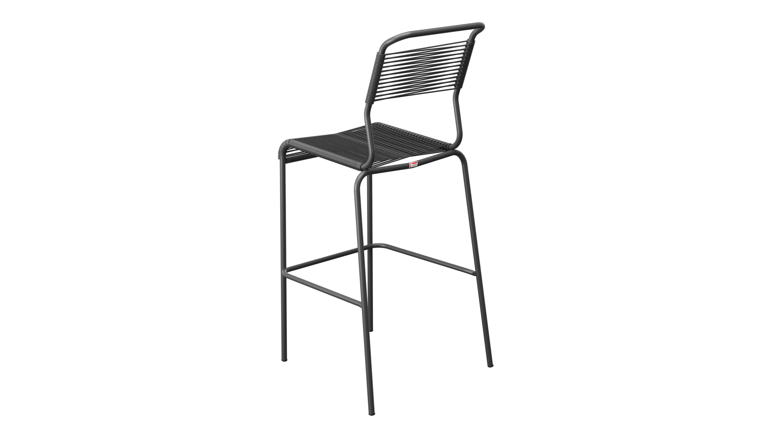 Säntis Spaghetti-Barstuhl Outdoor ohne Armlehne in Anthrazit präsentiert im Onlineshop von KAQTU Design AG. Outdoor-Barstuhl ist von Schaffner