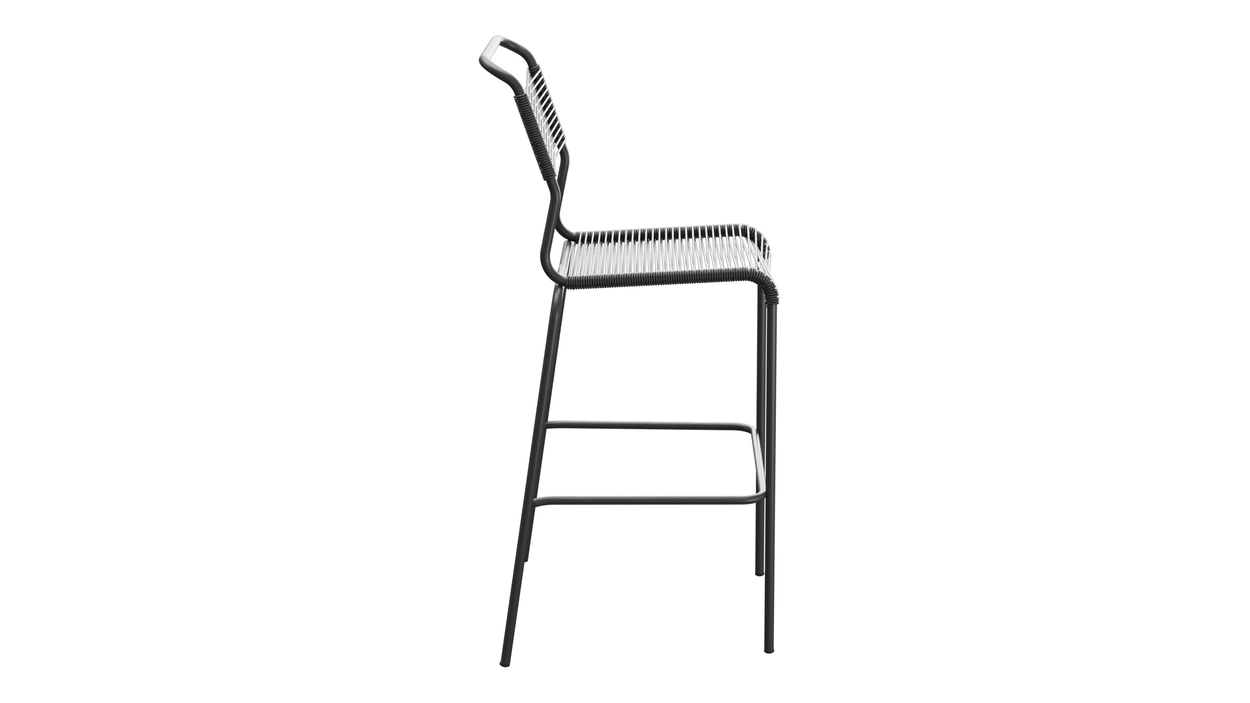 Säntis Spaghetti-Barstuhl Outdoor ohne Armlehne in Anthrazit präsentiert im Onlineshop von KAQTU Design AG. Outdoor-Barstuhl ist von Schaffner