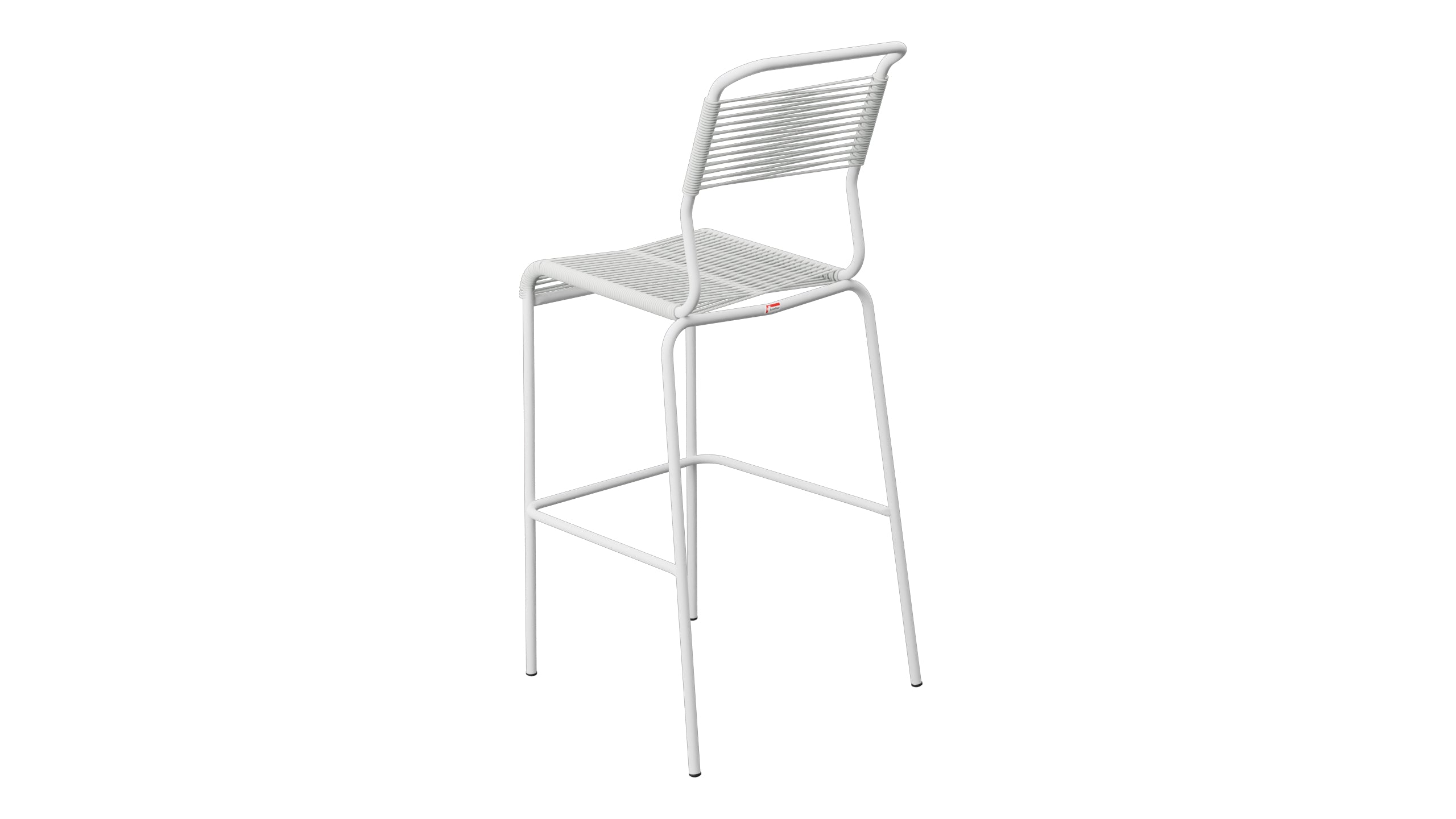 Säntis Spaghetti-Barstuhl Outdoor ohne Armlehne in Alusilber präsentiert im Onlineshop von KAQTU Design AG. Outdoor-Barstuhl ist von Schaffner