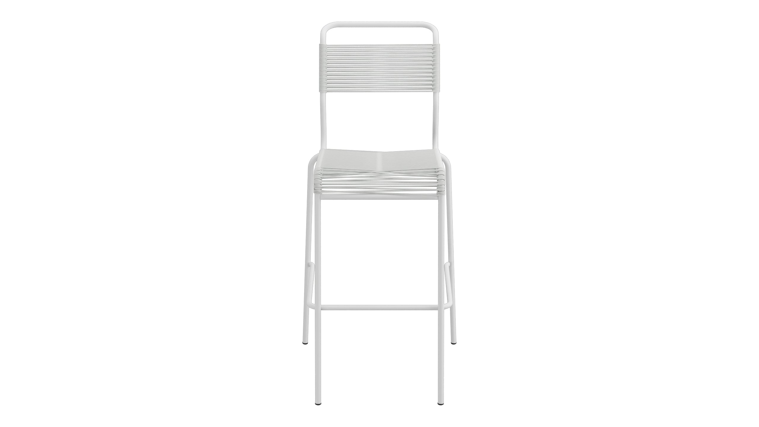 Säntis Spaghetti-Barstuhl Outdoor ohne Armlehne in Alusilber präsentiert im Onlineshop von KAQTU Design AG. Outdoor-Barstuhl ist von Schaffner