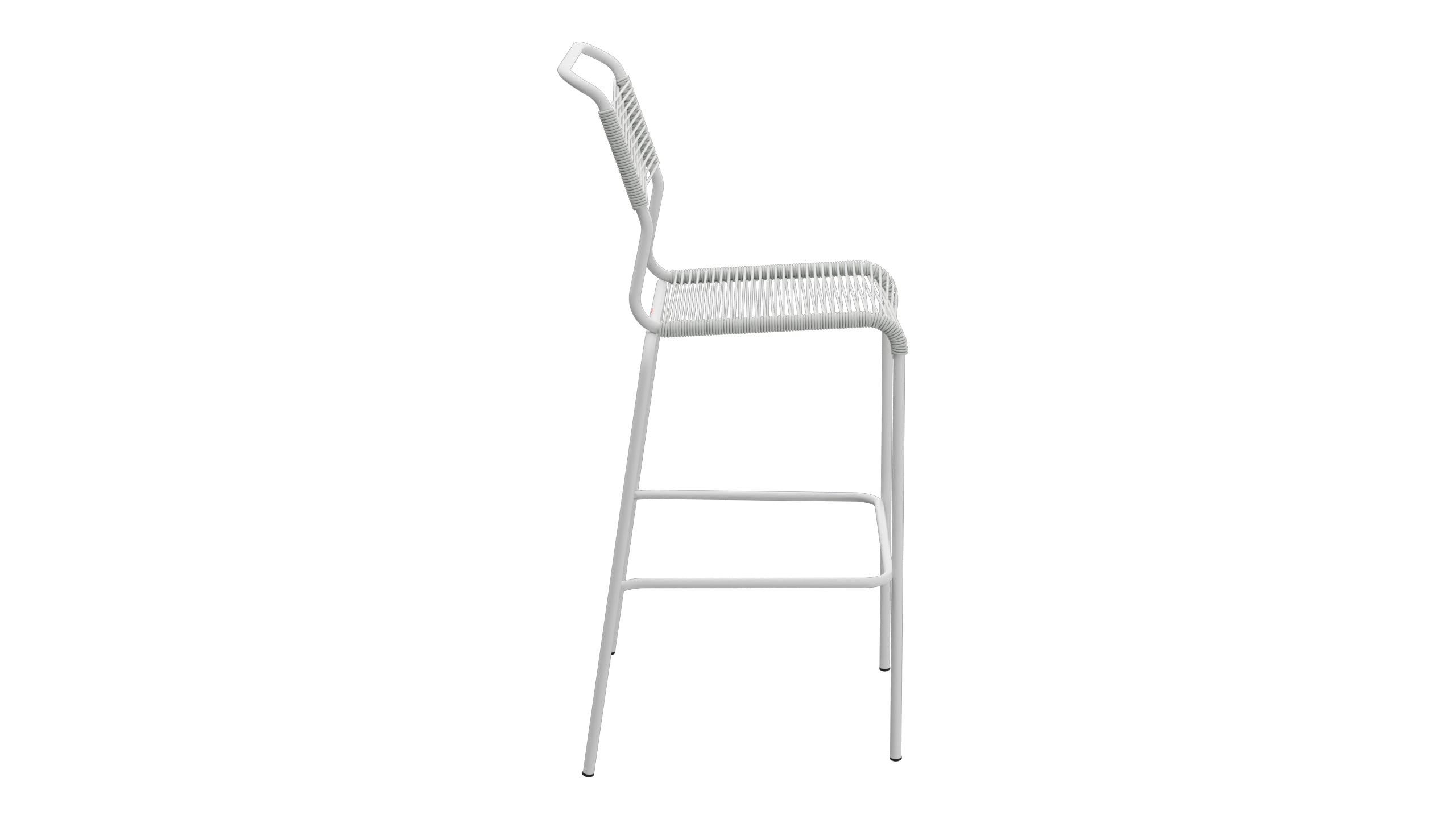Säntis Spaghetti-Barstuhl Outdoor ohne Armlehne in Alusilber präsentiert im Onlineshop von KAQTU Design AG. Outdoor-Barstuhl ist von Schaffner