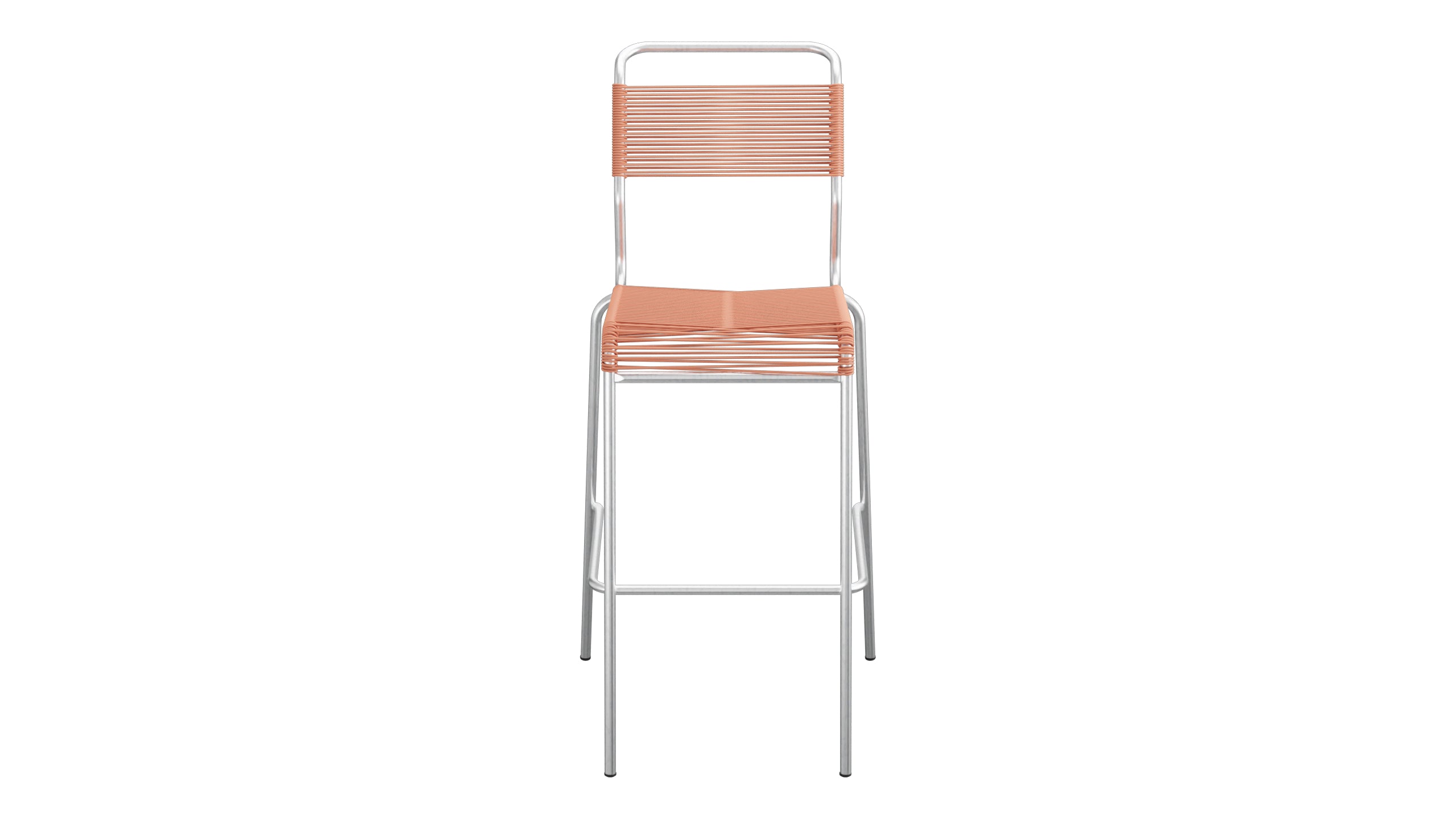 Säntis Spaghetti-Barstuhl Outdoor ohne Armlehne in Pastellterracotta präsentiert im Onlineshop von KAQTU Design AG. Outdoor-Barstuhl ist von Schaffner