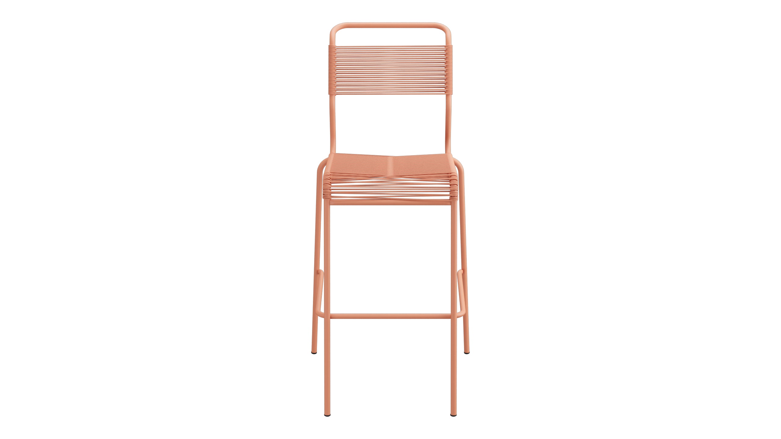 Säntis Spaghetti-Barstuhl Outdoor ohne Armlehne in Pastellterracotta präsentiert im Onlineshop von KAQTU Design AG. Outdoor-Barstuhl ist von Schaffner