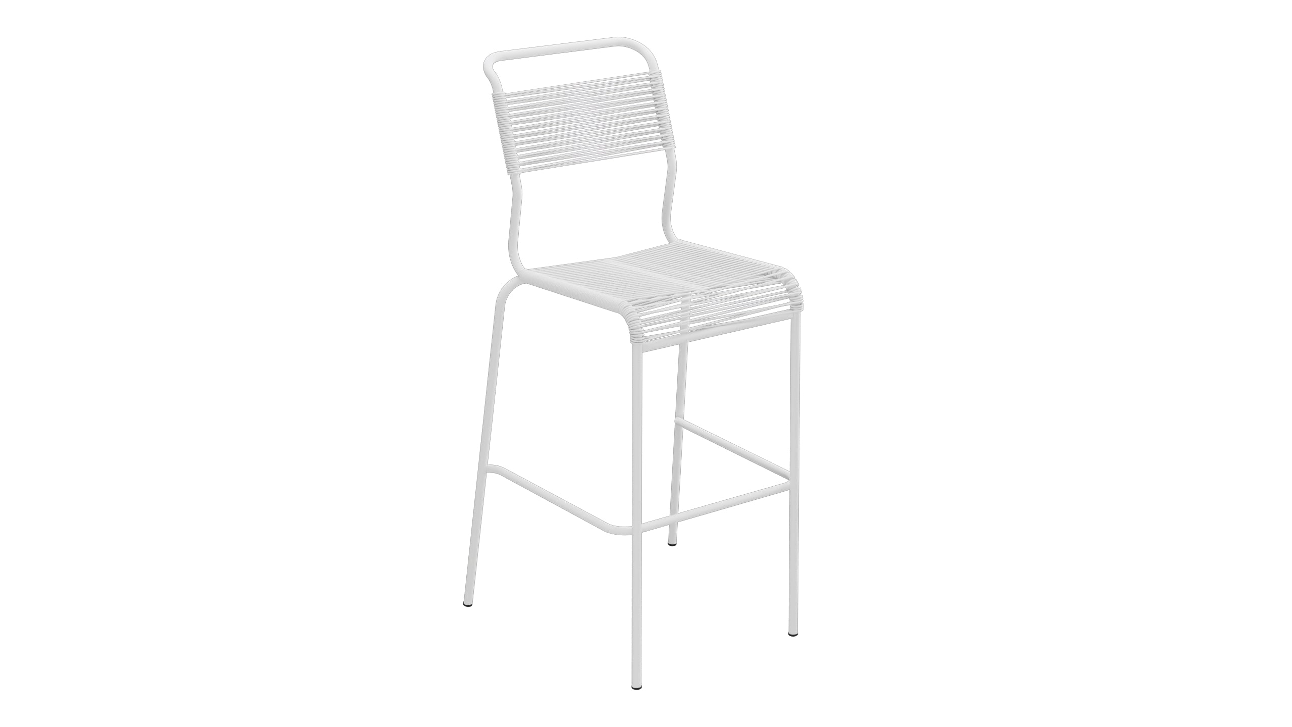 Säntis Spaghetti-Barstuhl Outdoor ohne Armlehne in Weiss präsentiert im Onlineshop von KAQTU Design AG. Outdoor-Barstuhl ist von Schaffner