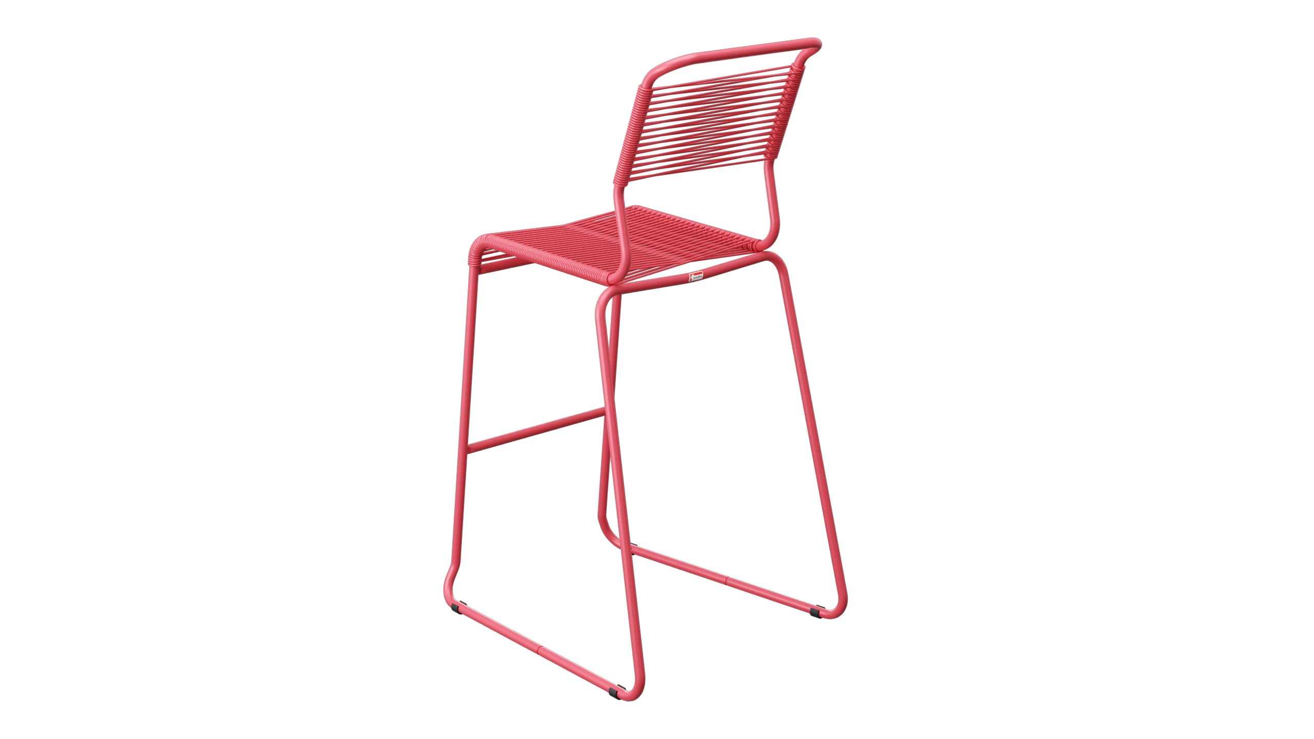 Säntis Spaghetti-Barstuhl Outdoor ohne Armlehne Kufen in Ahornrot präsentiert im Onlineshop von KAQTU Design AG. Outdoor-Barstuhl ist von Schaffner