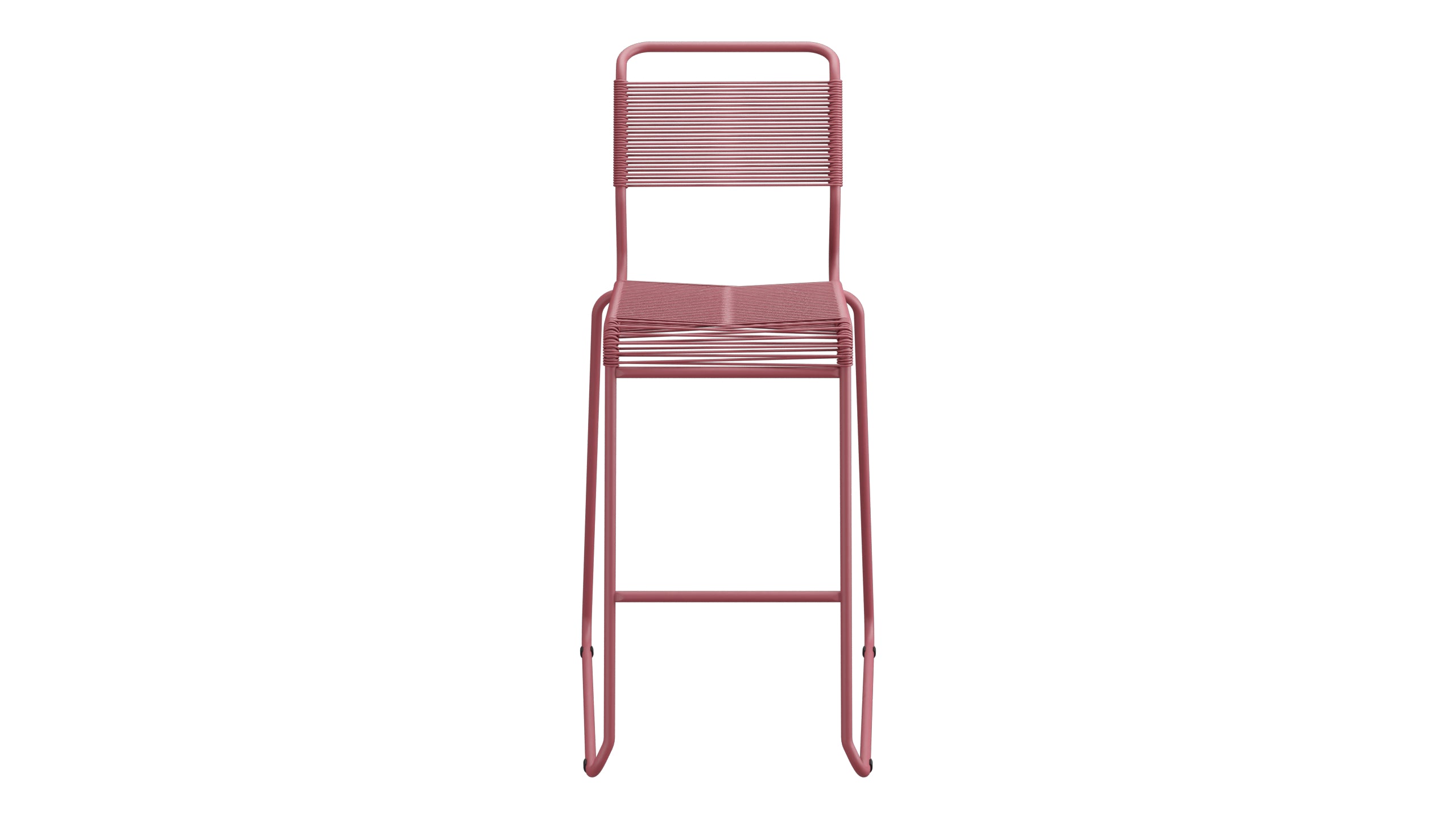 Säntis Spaghetti-Barstuhl Outdoor ohne Armlehne Kufen in Bordeaux präsentiert im Onlineshop von KAQTU Design AG. Outdoor-Barstuhl ist von Schaffner