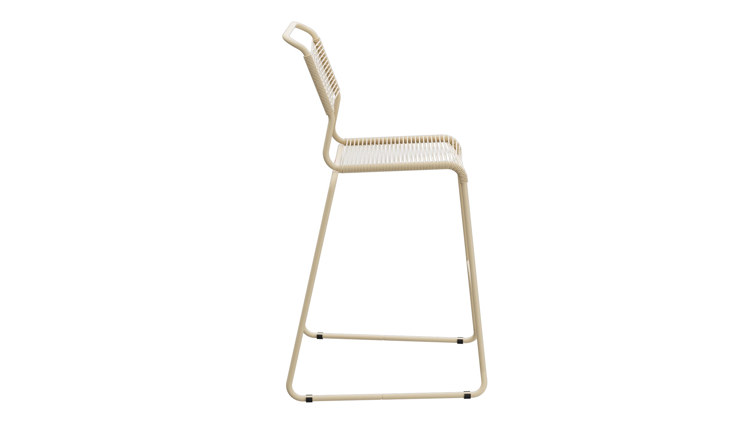 Säntis Spaghetti-Barstuhl Outdoor ohne Armlehne Kufen in Pastellbraun präsentiert im Onlineshop von KAQTU Design AG. Outdoor-Barstuhl ist von Schaffner