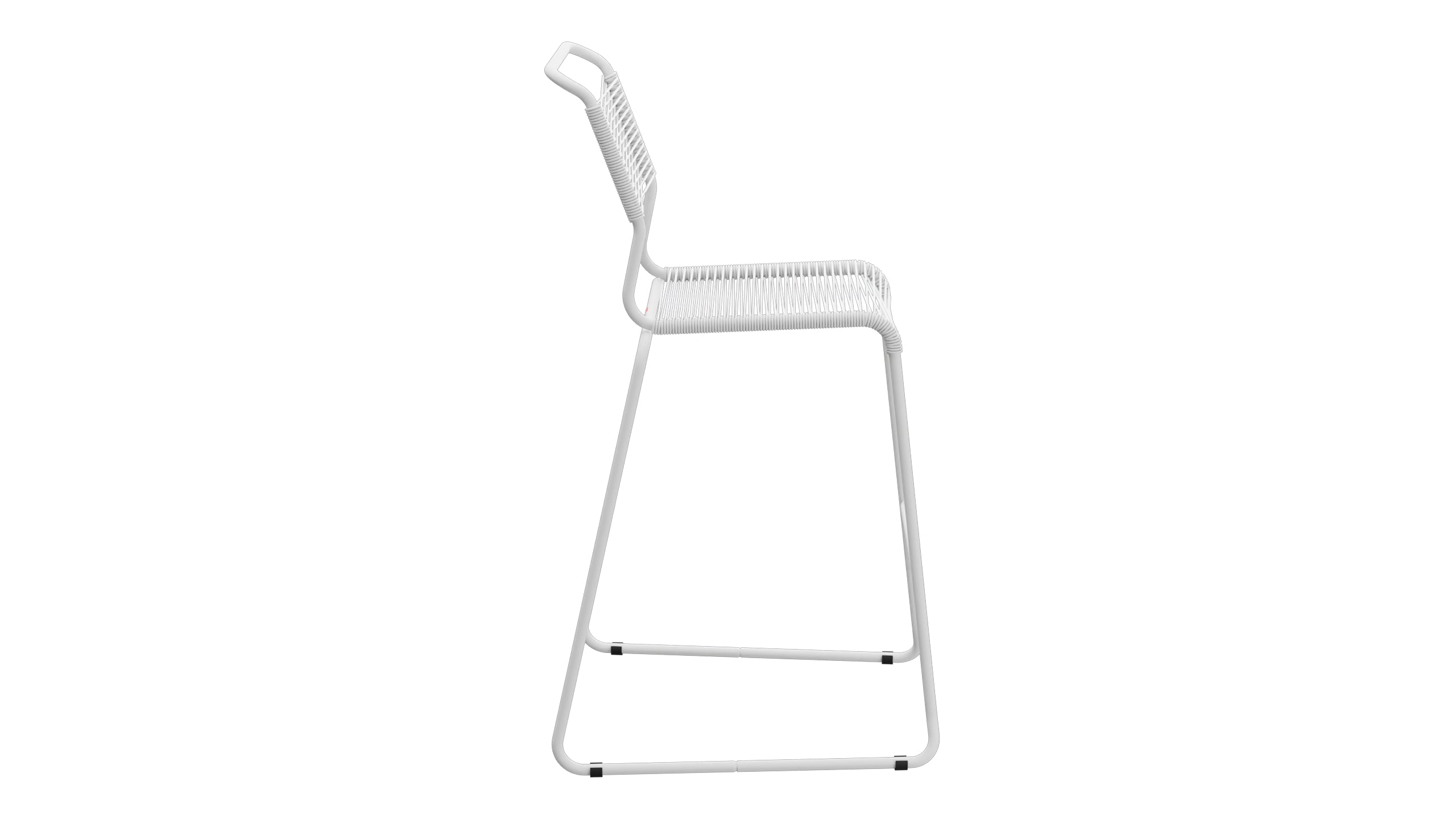 Säntis Spaghetti-Barstuhl Outdoor ohne Armlehne Kufen in Weiss präsentiert im Onlineshop von KAQTU Design AG. Outdoor-Barstuhl ist von Schaffner