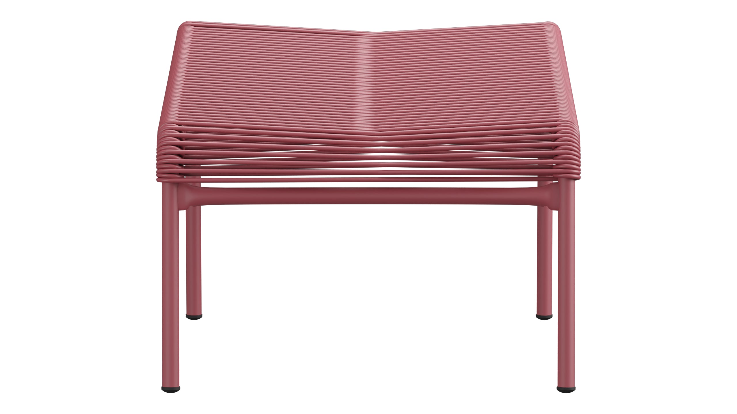 Säntis Spaghetti-Fusshocker in Bordeaux präsentiert im Onlineshop von KAQTU Design AG. Hocker Outdoor ist von Schaffner