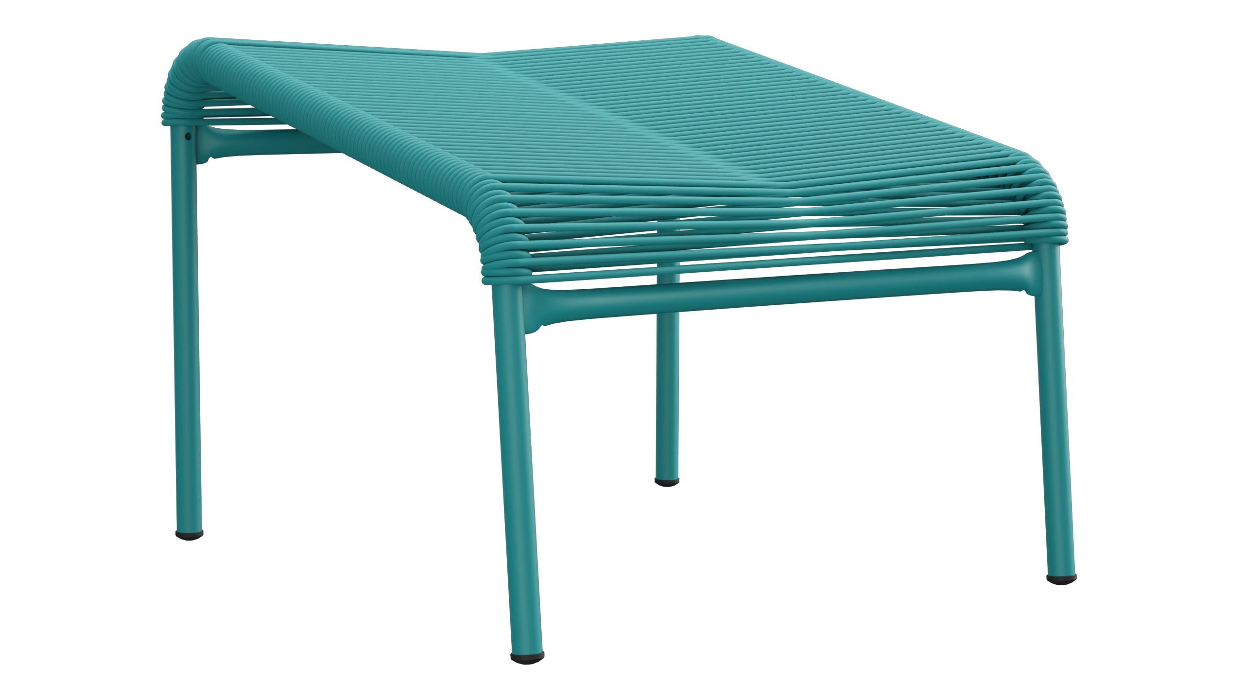 Säntis Spaghetti-Fusshocker in Kaliblau präsentiert im Onlineshop von KAQTU Design AG. Hocker Outdoor ist von Schaffner