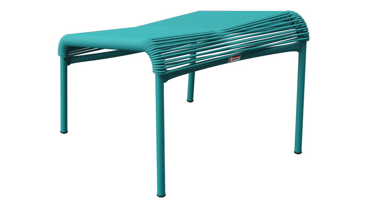 Säntis Spaghetti-Fusshocker in Kaliblau präsentiert im Onlineshop von KAQTU Design AG. Hocker Outdoor ist von Schaffner