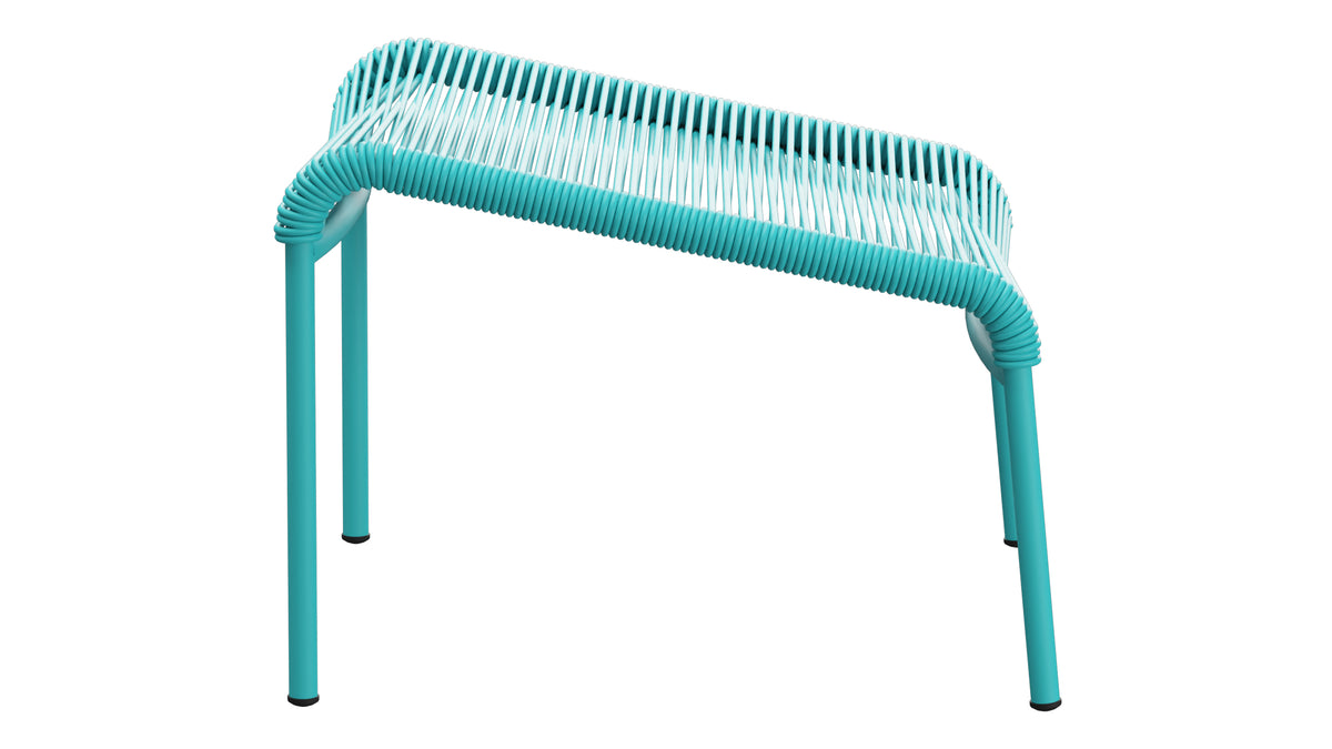 Säntis Spaghetti-Fusshocker in Türkis präsentiert im Onlineshop von KAQTU Design AG. Hocker Outdoor ist von Schaffner