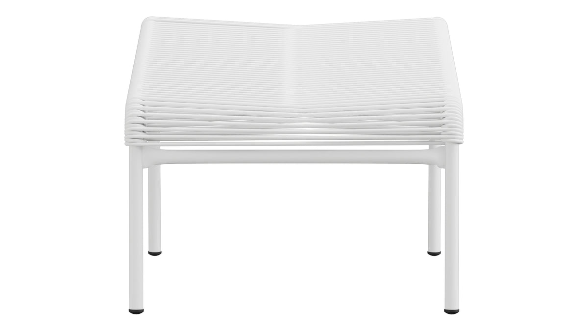 Säntis Spaghetti-Fusshocker in Weiss präsentiert im Onlineshop von KAQTU Design AG. Hocker Outdoor ist von Schaffner