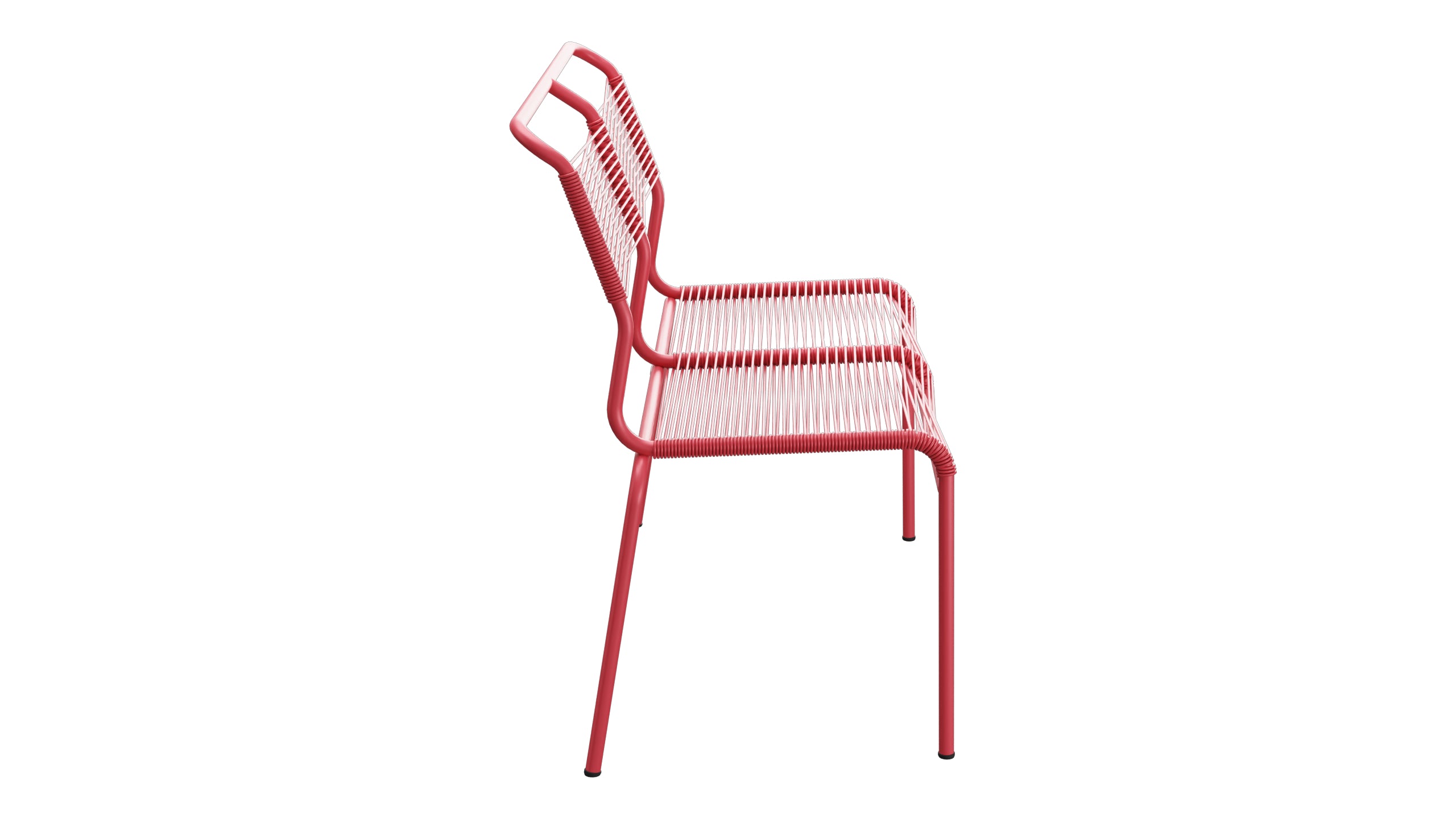 Säntis Spaghetti-2er Gartenbank ohne Armlehne in Ahornrot präsentiert im Onlineshop von KAQTU Design AG. Gartenbank ist von Schaffner