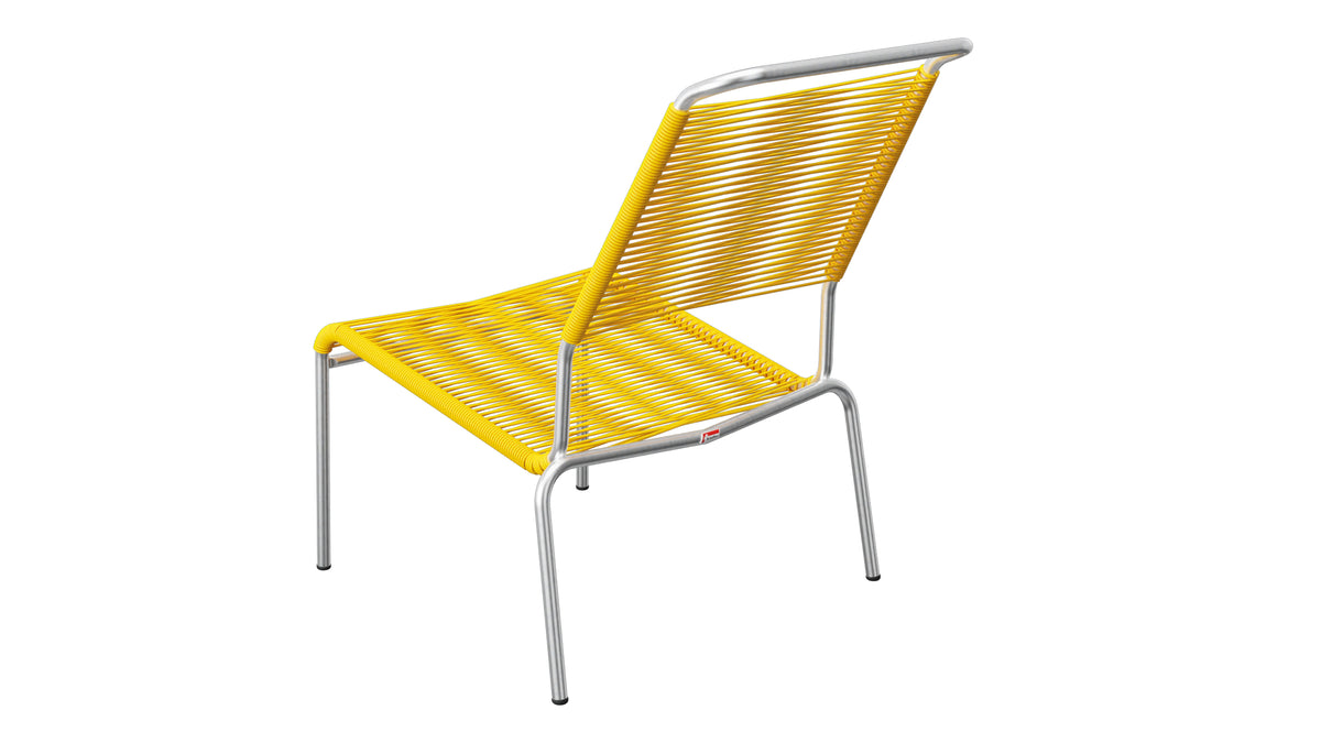 Säntis Spaghetti-Lounger ohne Armlehne Hochlehner in Gelb präsentiert im Onlineshop von KAQTU Design AG. Outdoor-Sessel ist von Schaffner