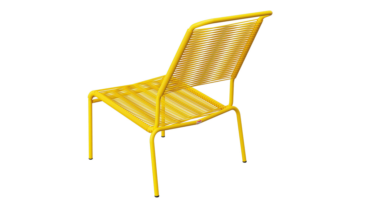 Säntis Spaghetti-Lounger ohne Armlehne Hochlehner in Gelb präsentiert im Onlineshop von KAQTU Design AG. Outdoor-Sessel ist von Schaffner