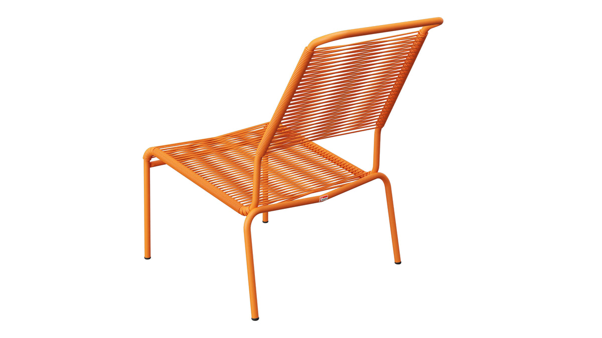 Säntis Spaghetti-Lounger ohne Armlehne Hochlehner in Orange präsentiert im Onlineshop von KAQTU Design AG. Outdoor-Sessel ist von Schaffner