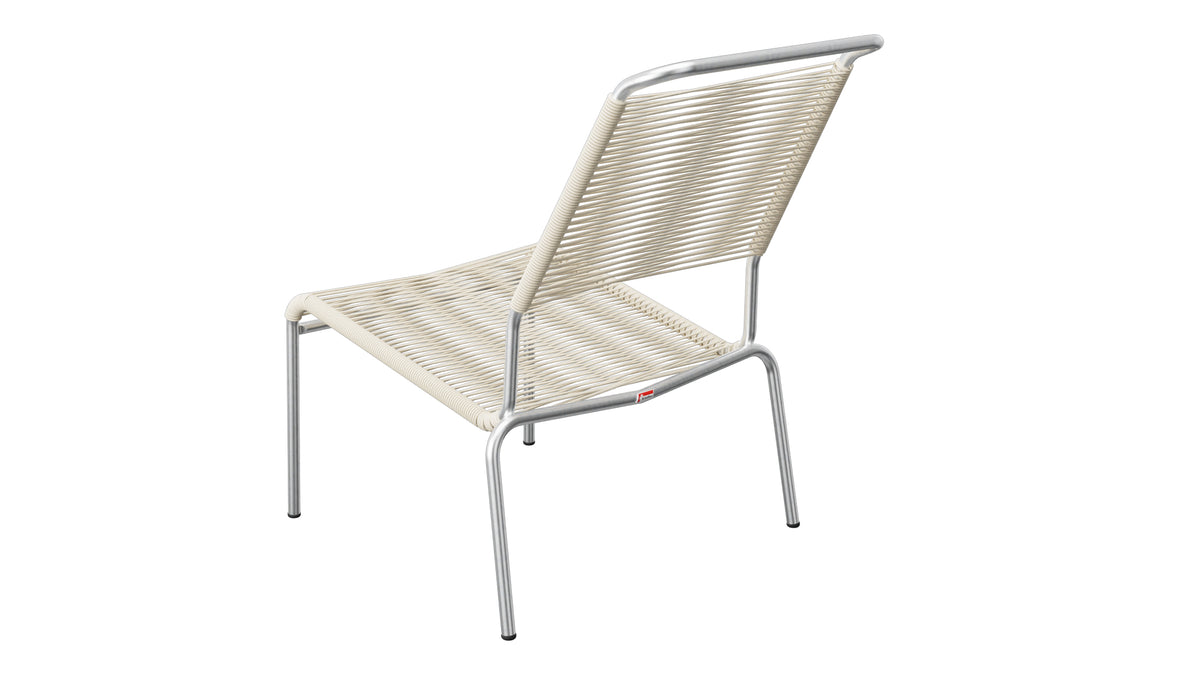 Säntis Spaghetti-Lounger ohne Armlehne Hochlehner in Pastellsand präsentiert im Onlineshop von KAQTU Design AG. Outdoor-Sessel ist von Schaffner