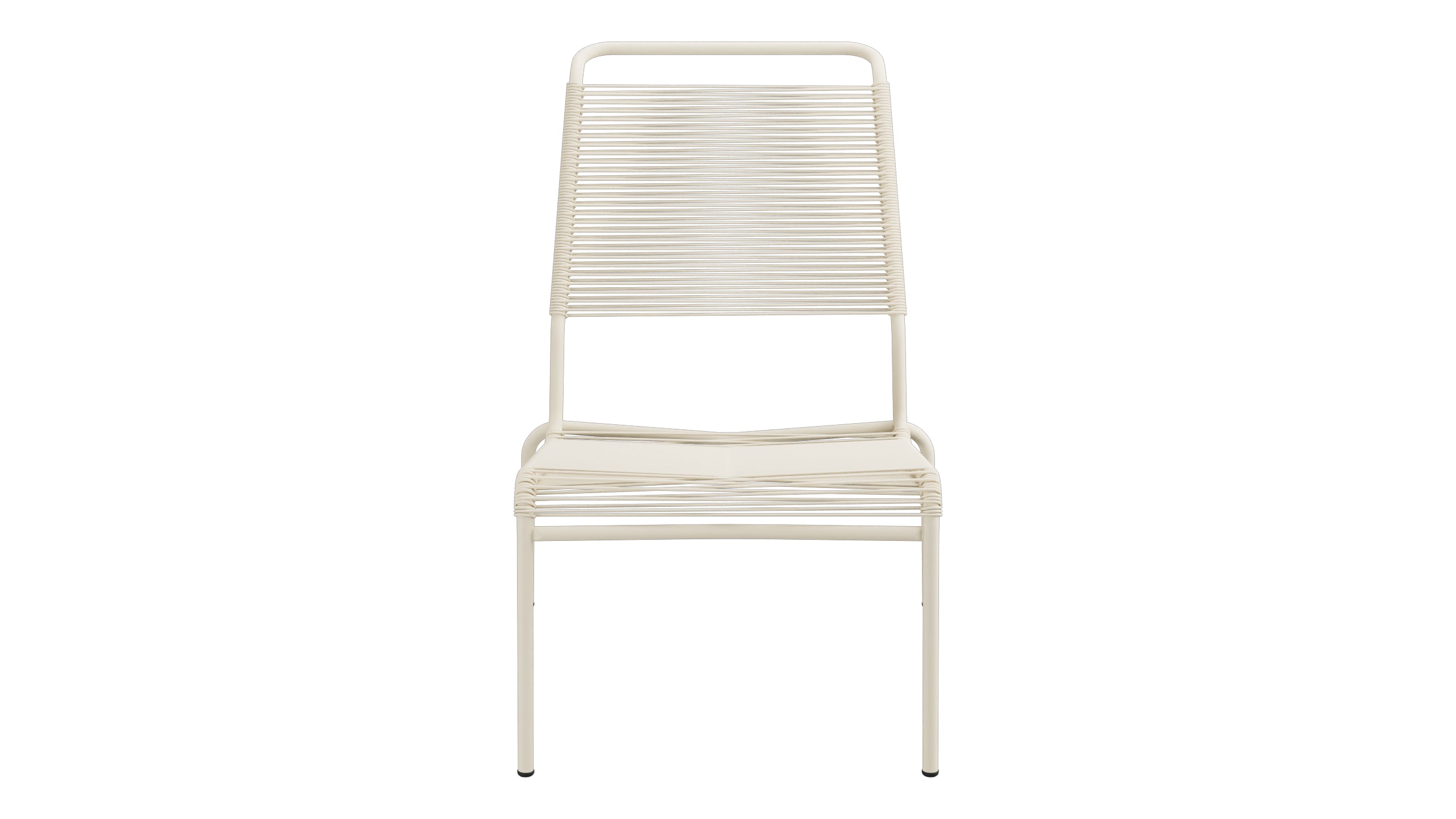 Säntis Spaghetti-Lounger ohne Armlehne Hochlehner in Pastellsand präsentiert im Onlineshop von KAQTU Design AG. Outdoor-Sessel ist von Schaffner