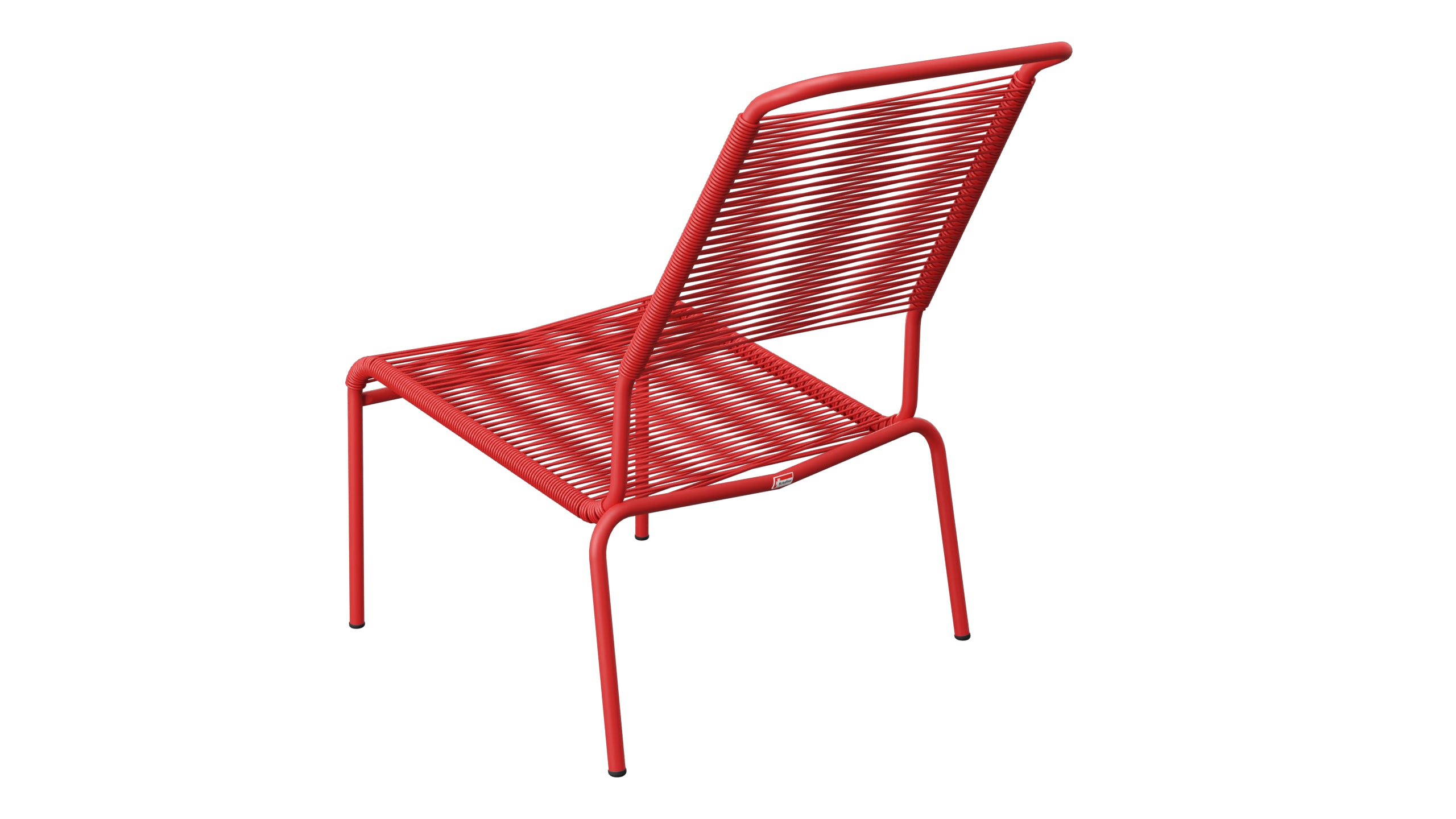 Säntis Spaghetti-Lounger ohne Armlehne Hochlehner in Rot präsentiert im Onlineshop von KAQTU Design AG. Outdoor-Sessel ist von Schaffner