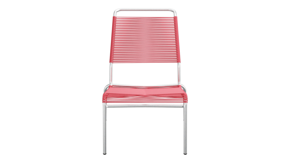Säntis Spaghetti-Lounger ohne Armlehne Hochlehner in Ahornrot präsentiert im Onlineshop von KAQTU Design AG. Outdoor-Sessel ist von Schaffner