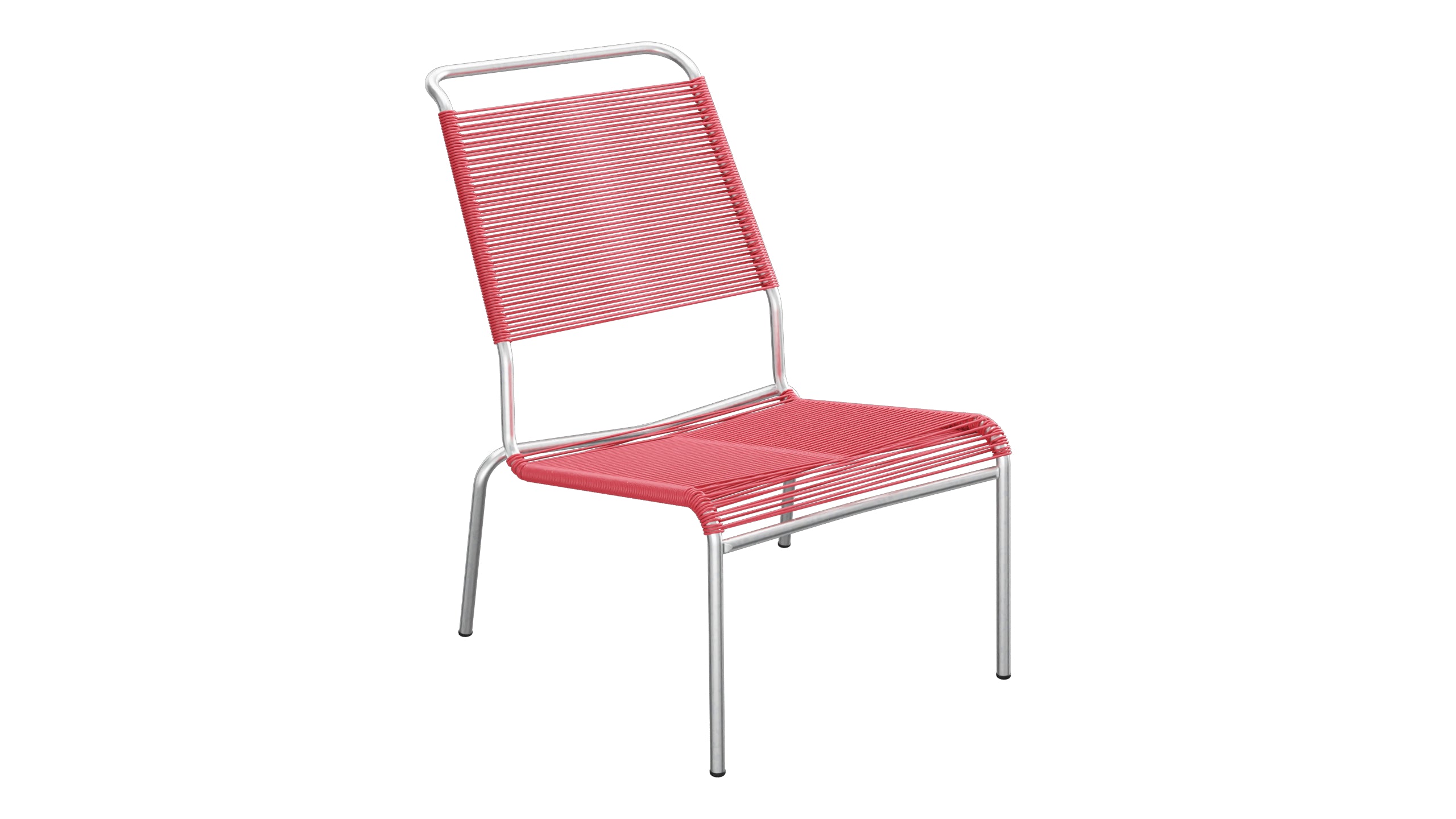 Säntis Spaghetti-Lounger ohne Armlehne Hochlehner in Ahornrot präsentiert im Onlineshop von KAQTU Design AG. Outdoor-Sessel ist von Schaffner