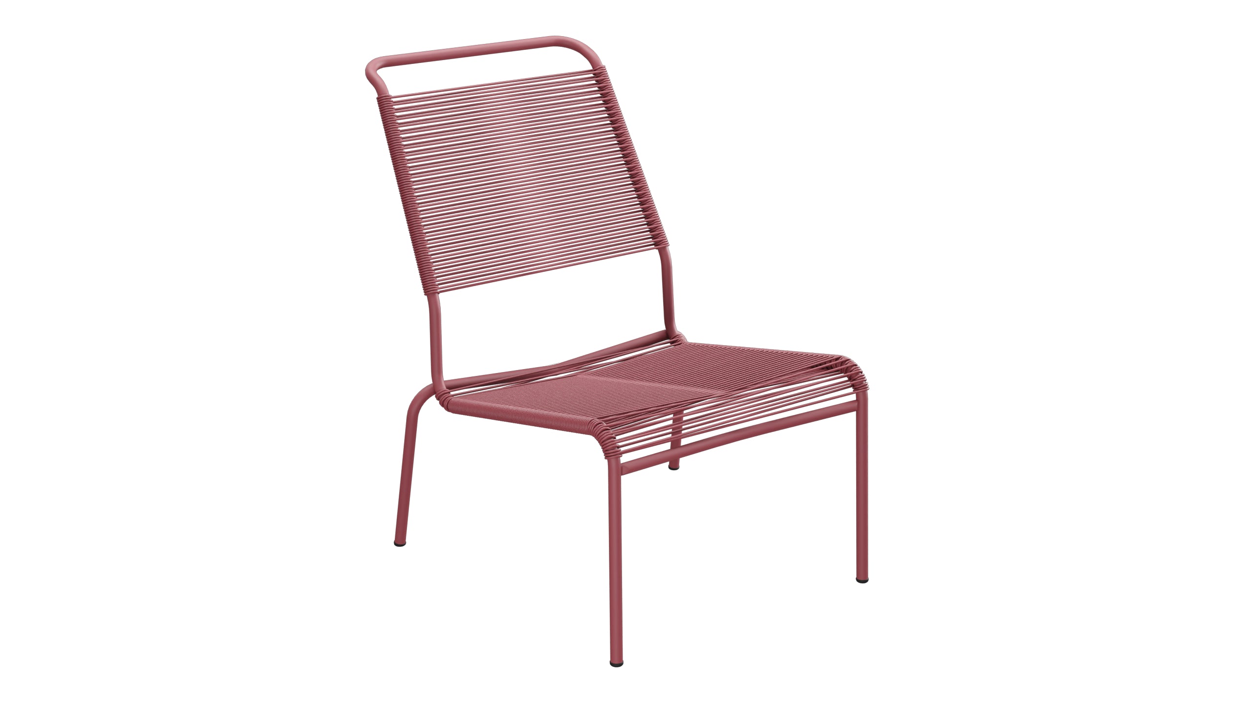 Säntis Spaghetti-Lounger ohne Armlehne Hochlehner in Bordeaux präsentiert im Onlineshop von KAQTU Design AG. Outdoor-Sessel ist von Schaffner