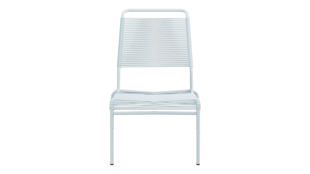 Säntis Spaghetti-Lounger ohne Armlehne Hochlehner in Pastellblau präsentiert im Onlineshop von KAQTU Design AG. Outdoor-Sessel ist von Schaffner