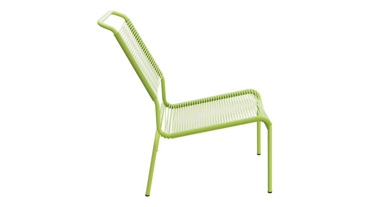 Säntis Spaghetti-Lounger ohne Armlehne Hochlehner in Hellgrün präsentiert im Onlineshop von KAQTU Design AG. Outdoor-Sessel ist von Schaffner