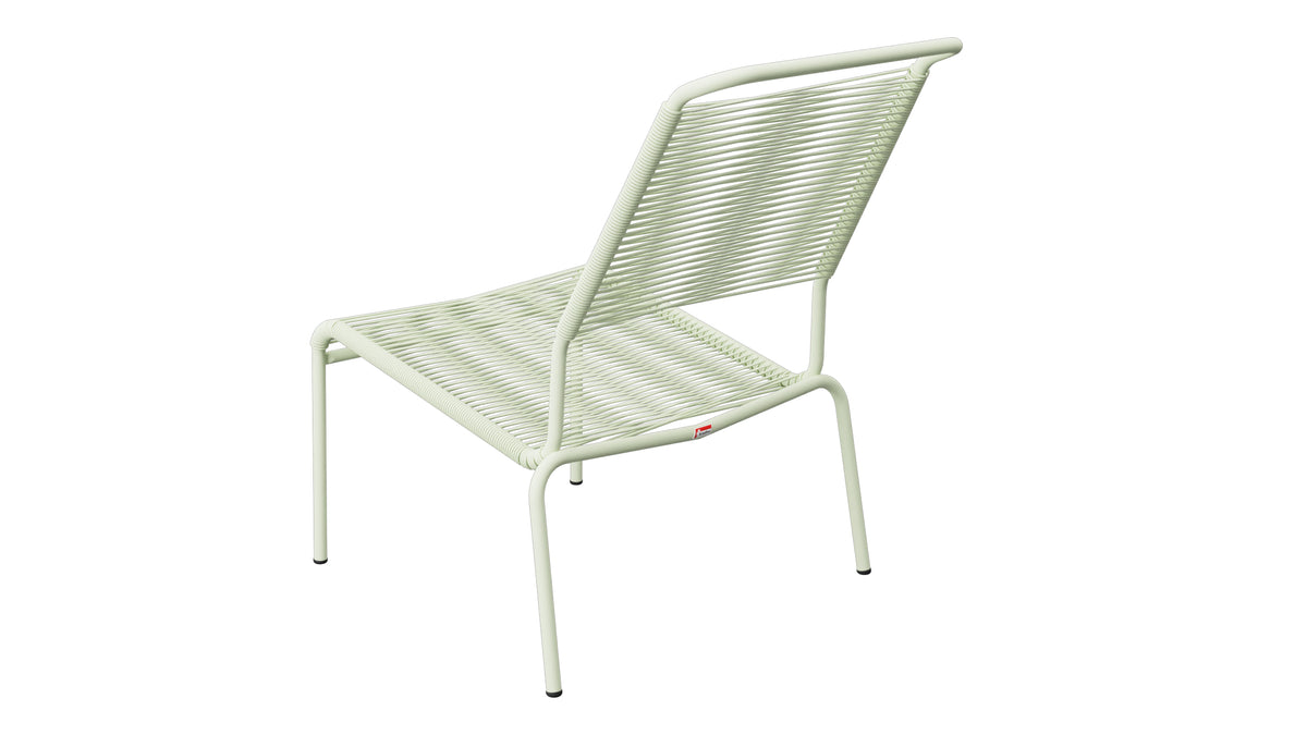 Säntis Spaghetti-Lounger ohne Armlehne Hochlehner in Pastellgrün präsentiert im Onlineshop von KAQTU Design AG. Outdoor-Sessel ist von Schaffner